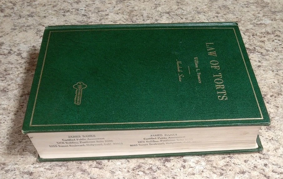 Laws Of Torts 1971 Hornbook Series William Prosser Vintage Law Book￼