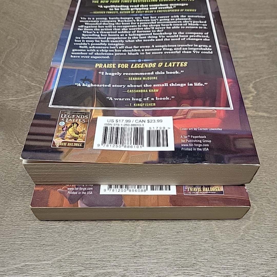 Lot of 2 Books by Travis Baldree Bookshops & Bonedust Legends & Lattes Paperback