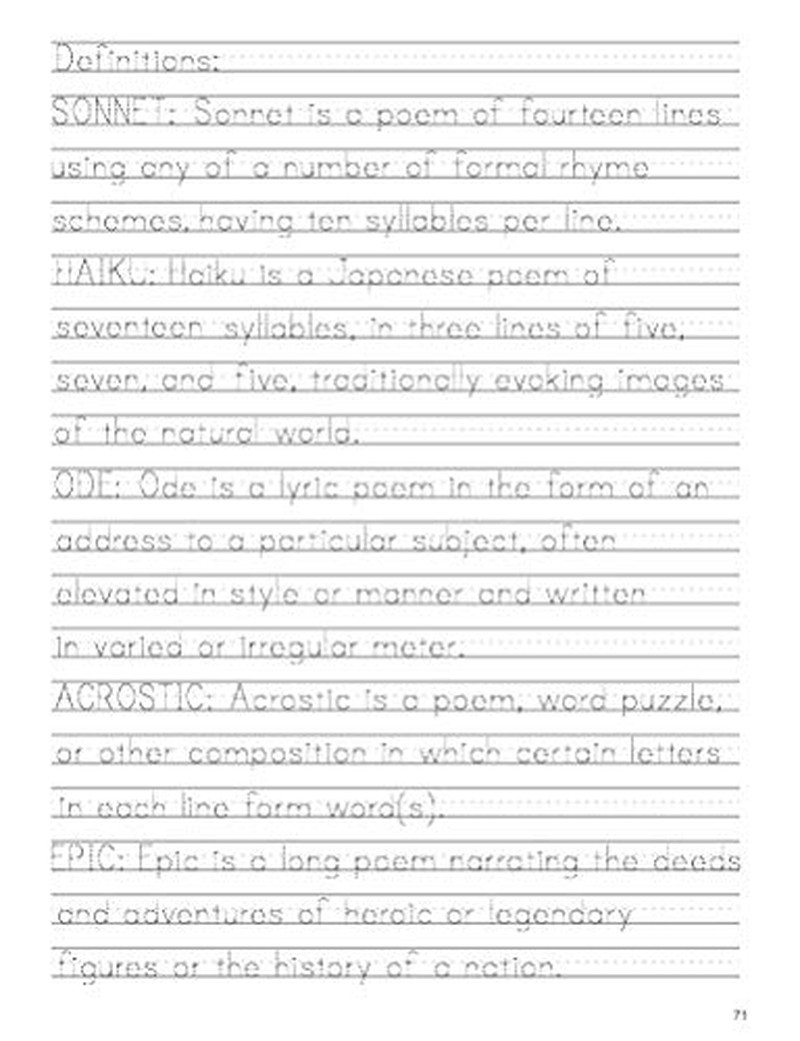 Print Handwriting Workbook for Teens: Improve your printing handwriting & practi