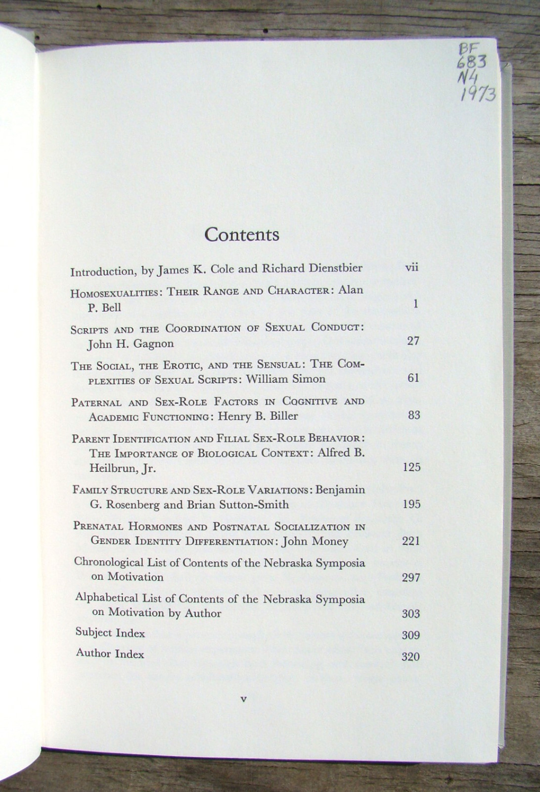 Nebraska Symposium On Motivation ~23 Vols 1953-75~ Animal Experiments Sex Gender