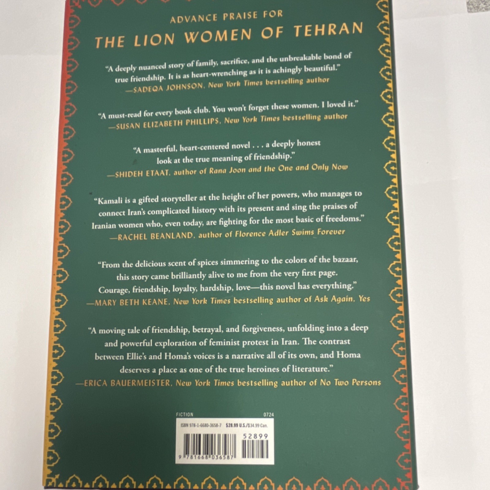 The Lion Women of Tehran Marjan Kamali Paperback Novel Fiction 2024