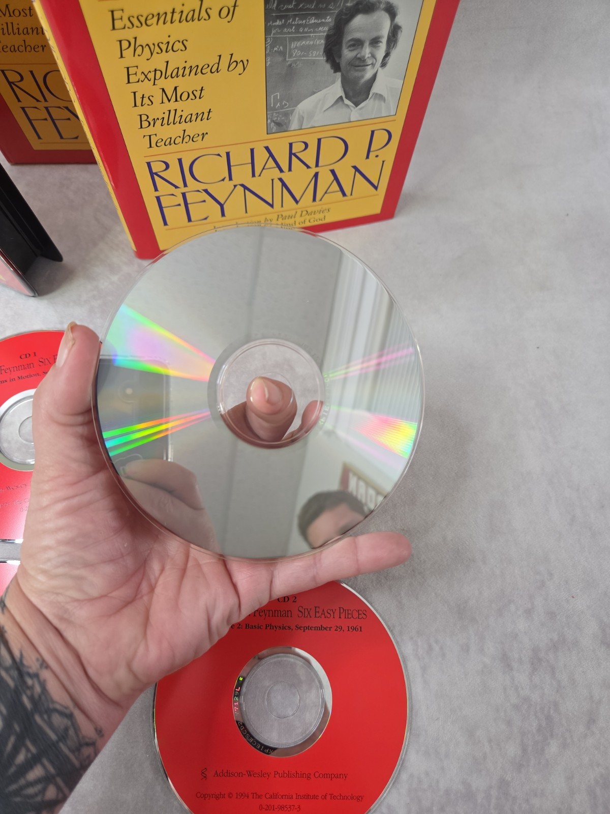 Six Easy Pieces by Richard P. Feynman 1995 Hardcover w/ 6 CDs