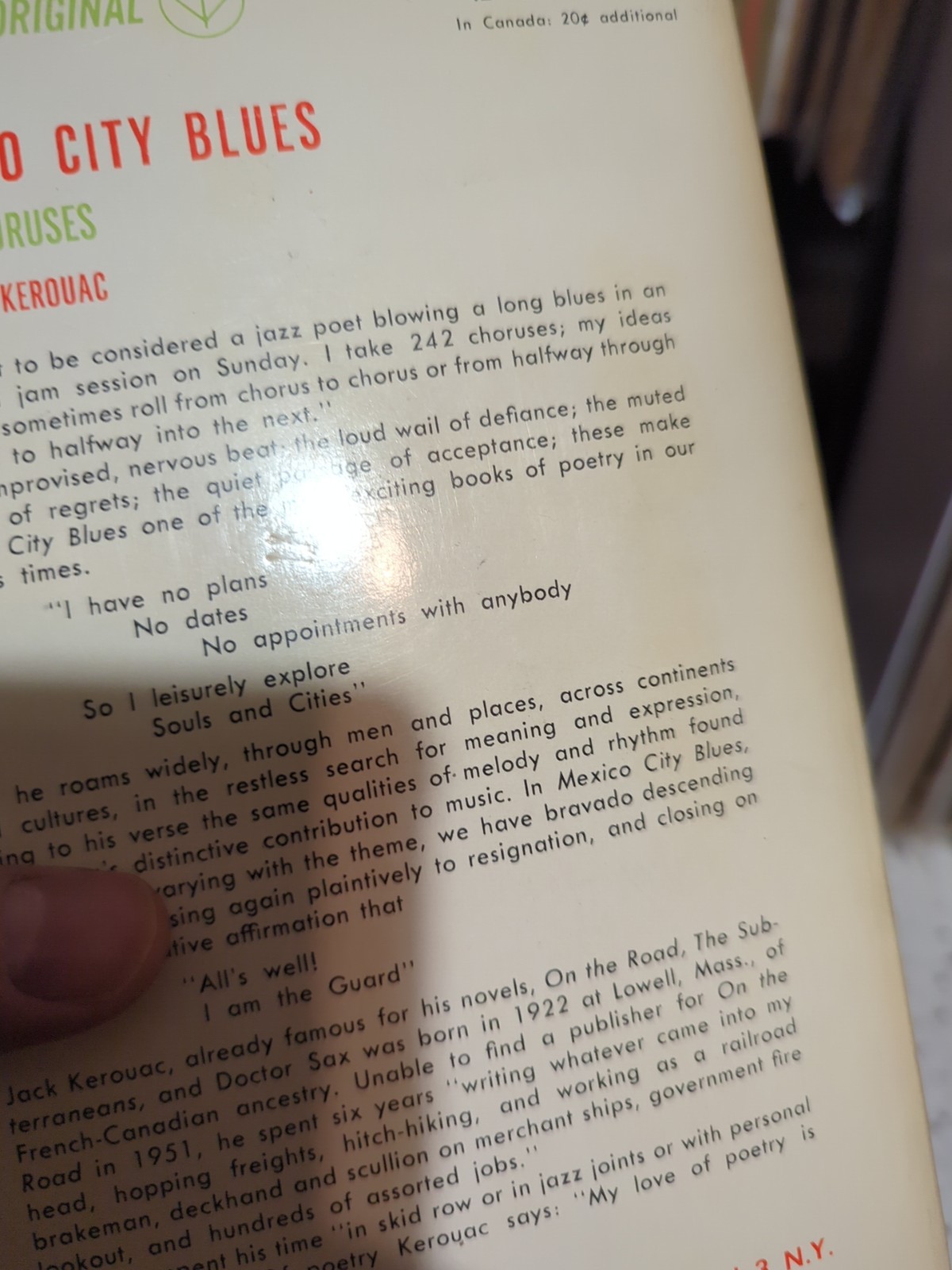 Mexico City Blues Review Copy 1st Printing Trade PB With Slip 1959 Grove Press