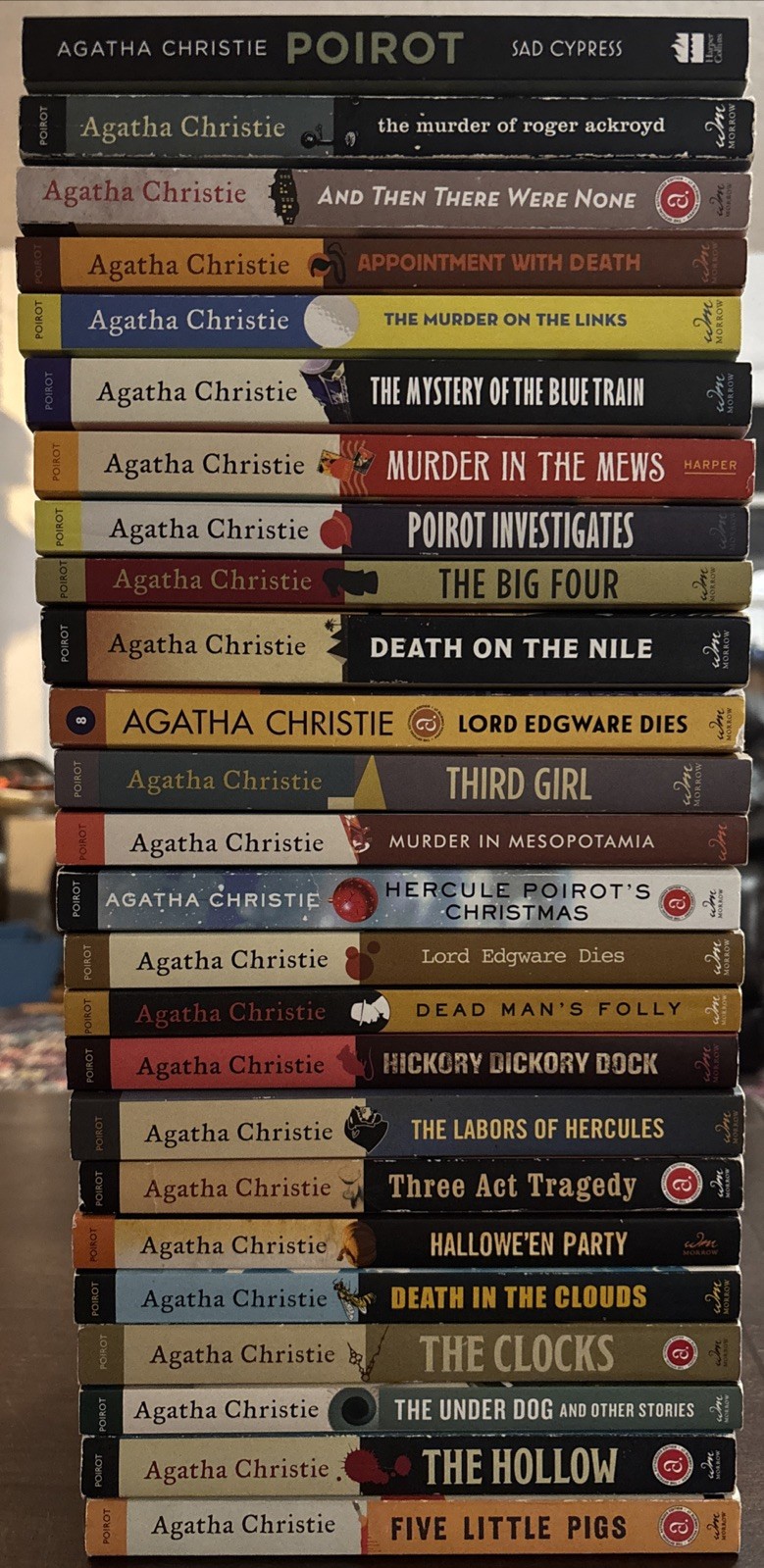 Lot 25 Agatha Christie Trade Paperbacks William Morrow Reprints Hercule Poirot
