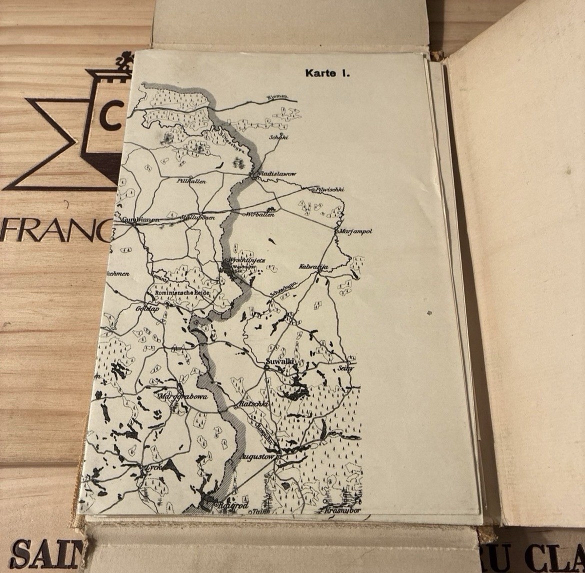 Map Book WWI WW1 Battle Maps German Army France Antique Vintage Military Books