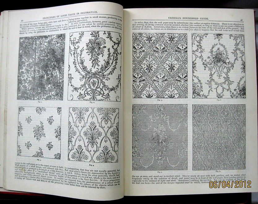 1880 Antique Cookbook Set Victorian House Home Guide Pastry Confectionery Crafts
