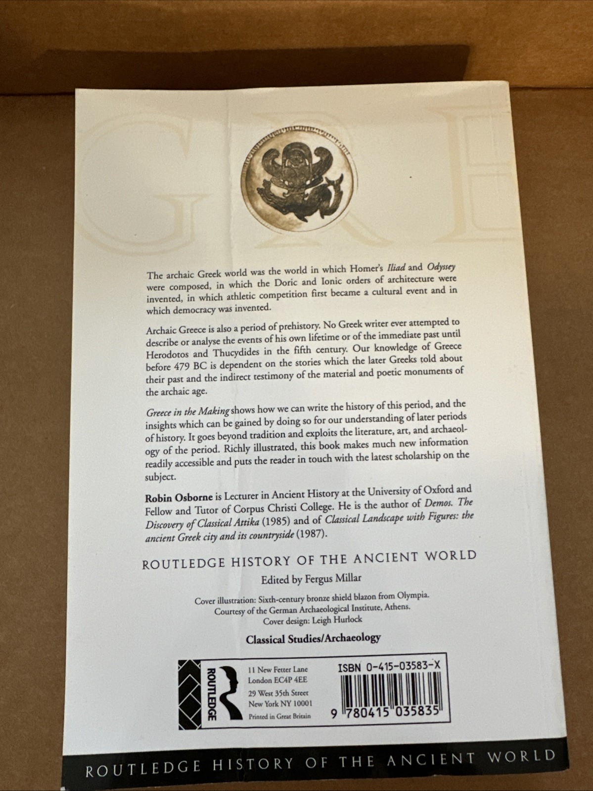 Greece in the Making, 1200-479 BcFrom the Dark Ages to the Persian Wars by ES342
