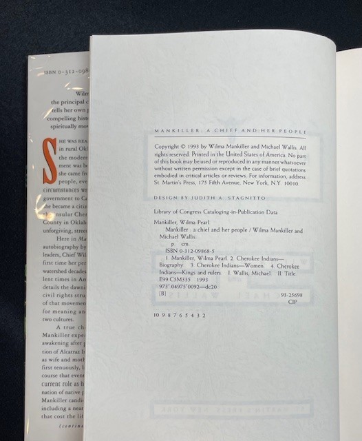 MANKILLER: A CHIEF & HER PEOPLE – Wilma P. Mankiller (Signed/2nd Printing)