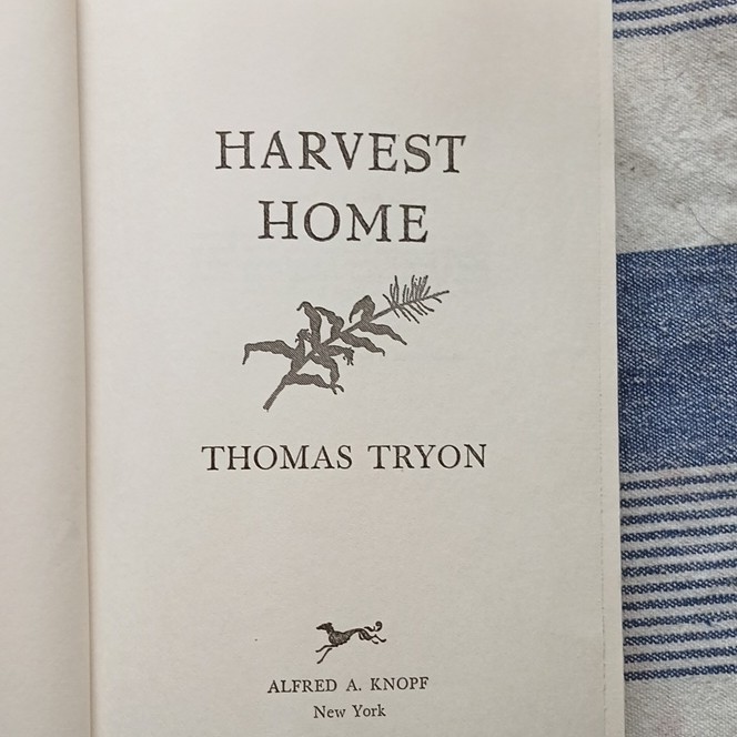 Alfred A. Knopf Harvest Home Thomas Tryon Hardcover 1973 Book Club Dust Jacket
