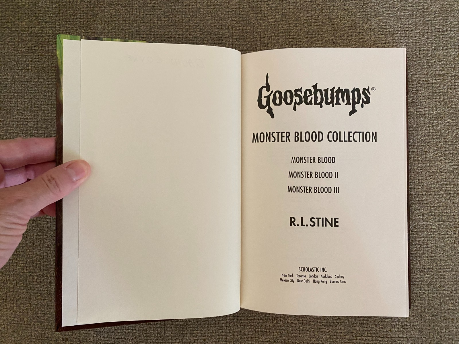 Goosebumps Lot of 4 Monster Edition #1, 2, 3/Monster Blood Collection Hardcover