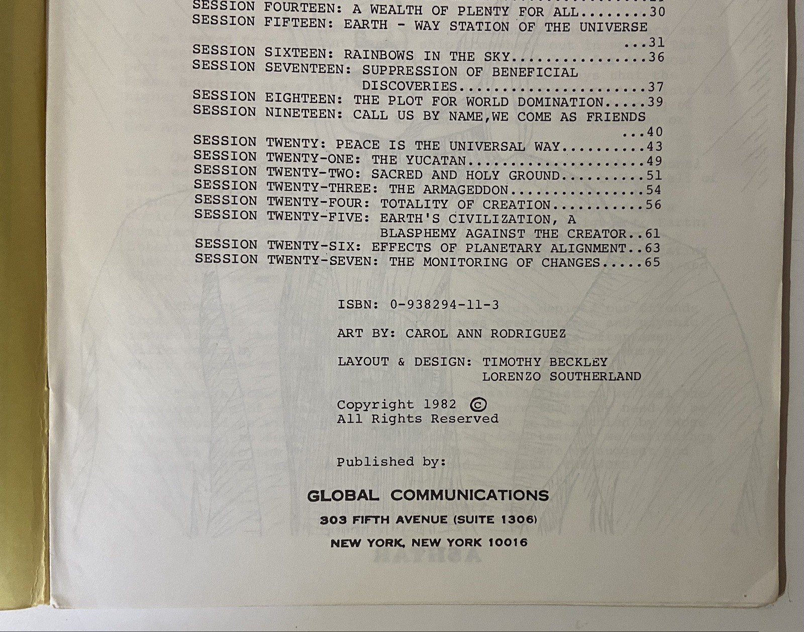 The New World Order : Channeled Prophecies from Space (1982 1st Paperback)