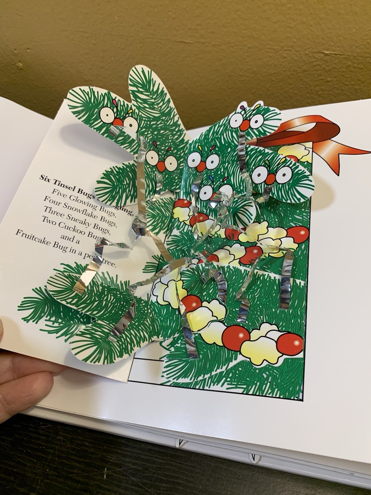 Vintage David A. Carter The 12 Bugs Christmas & Easter Bugs Pop Up Books EUC