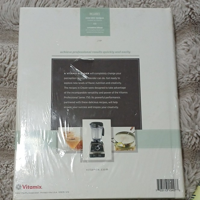Vita-Mix Create Hardcover Cookbook Professional Series 750 Illustrated Recipes
