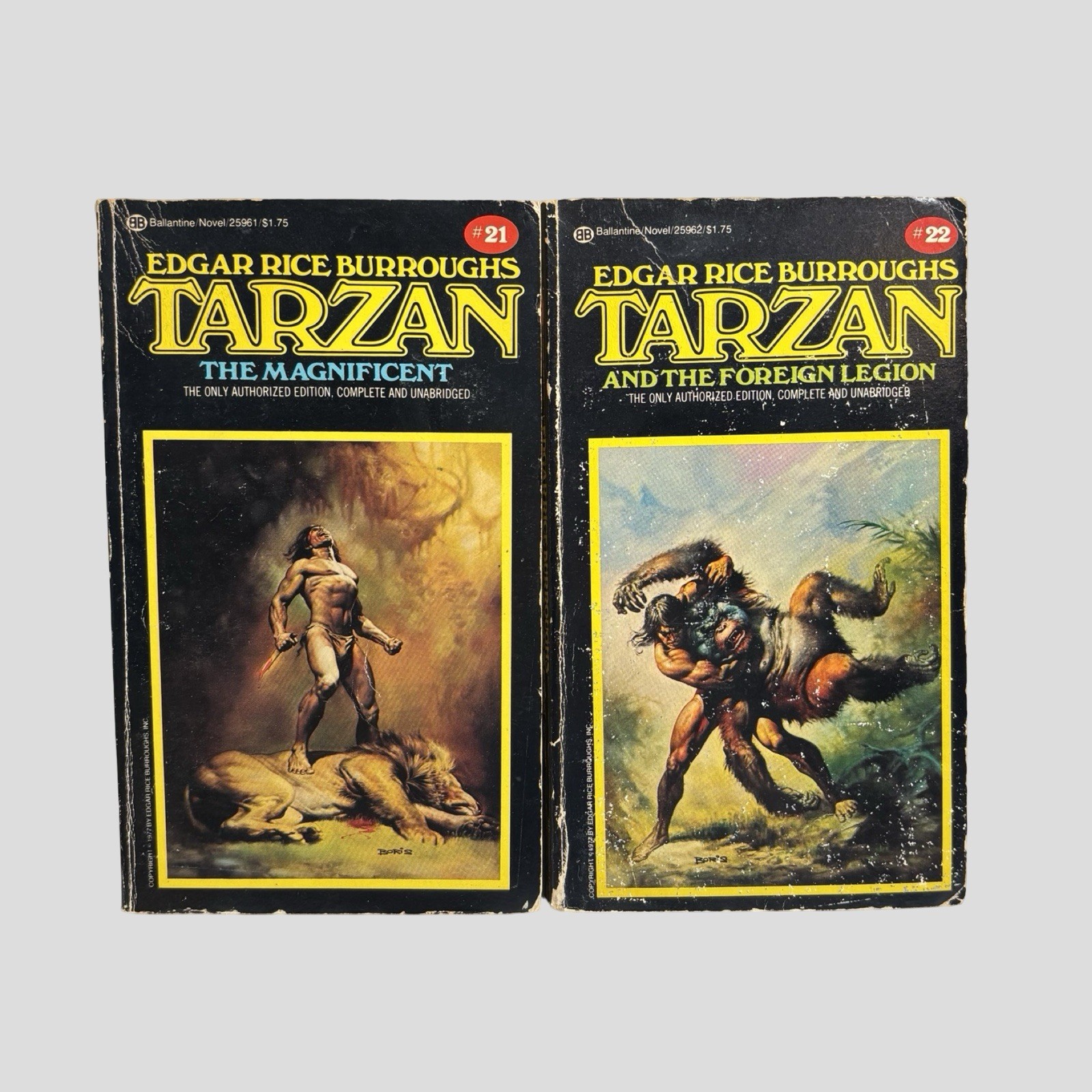 TARZAN Burroughs Ballantine Paperback Book Lot Of 11 1970s Vtg READ