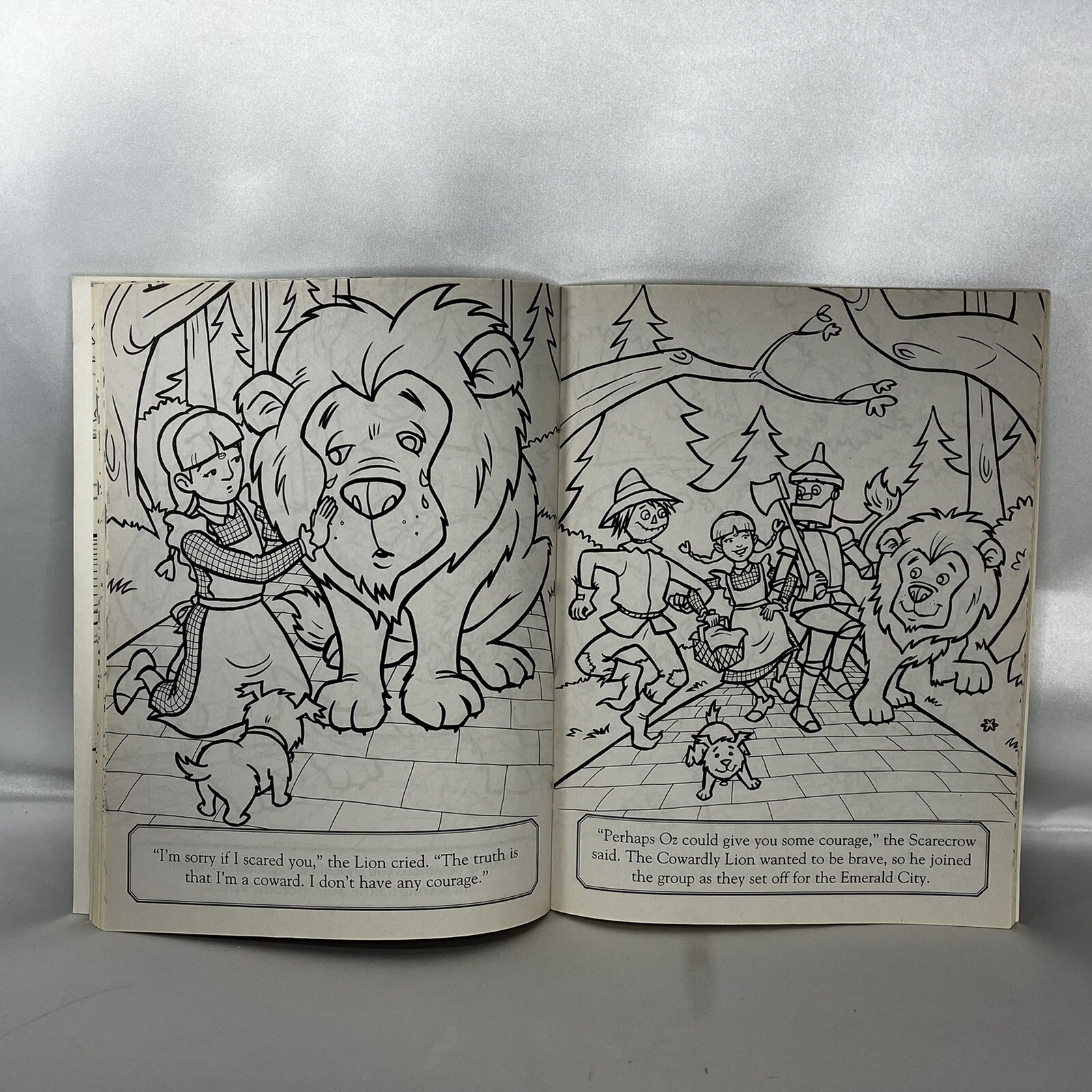 The Wizard Of Oz Coloring Story Book 4 Sheets Color Stickers