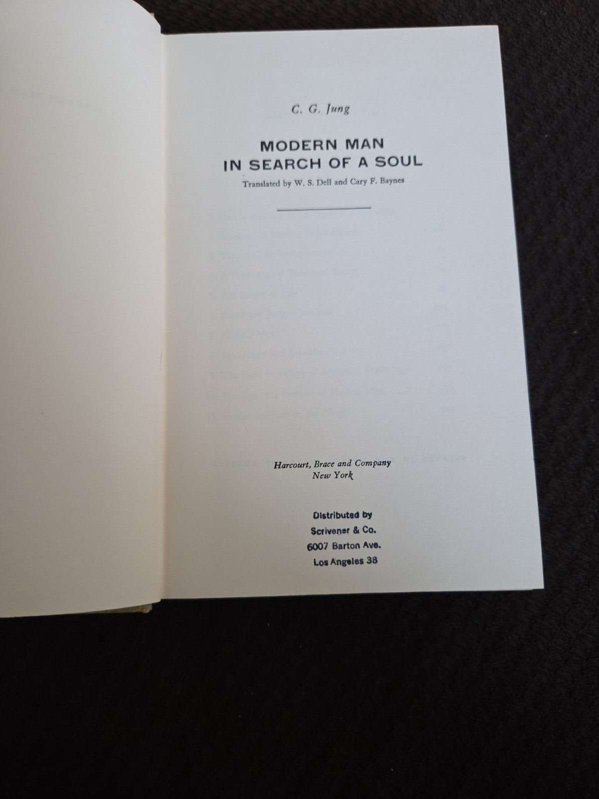 Modern Man in Search of a Soul By C.G. Jung HCDJ 1933 VG