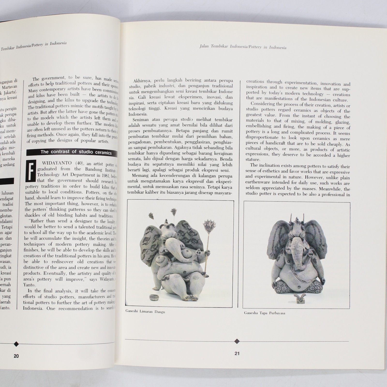 Ganesha-Ganeshi by Seni Tembikar, Kreasi, Clay Statements by F. Widayanto (1993)