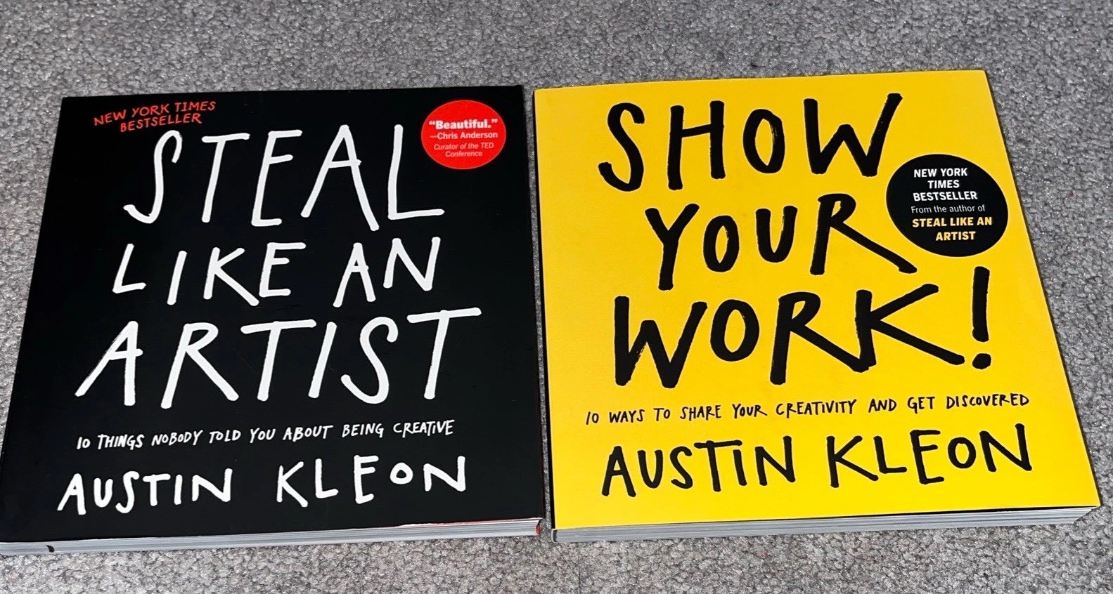 Austin Kleon Lot of 2 PB Books: Steal Like an Artist and Show Your Work!