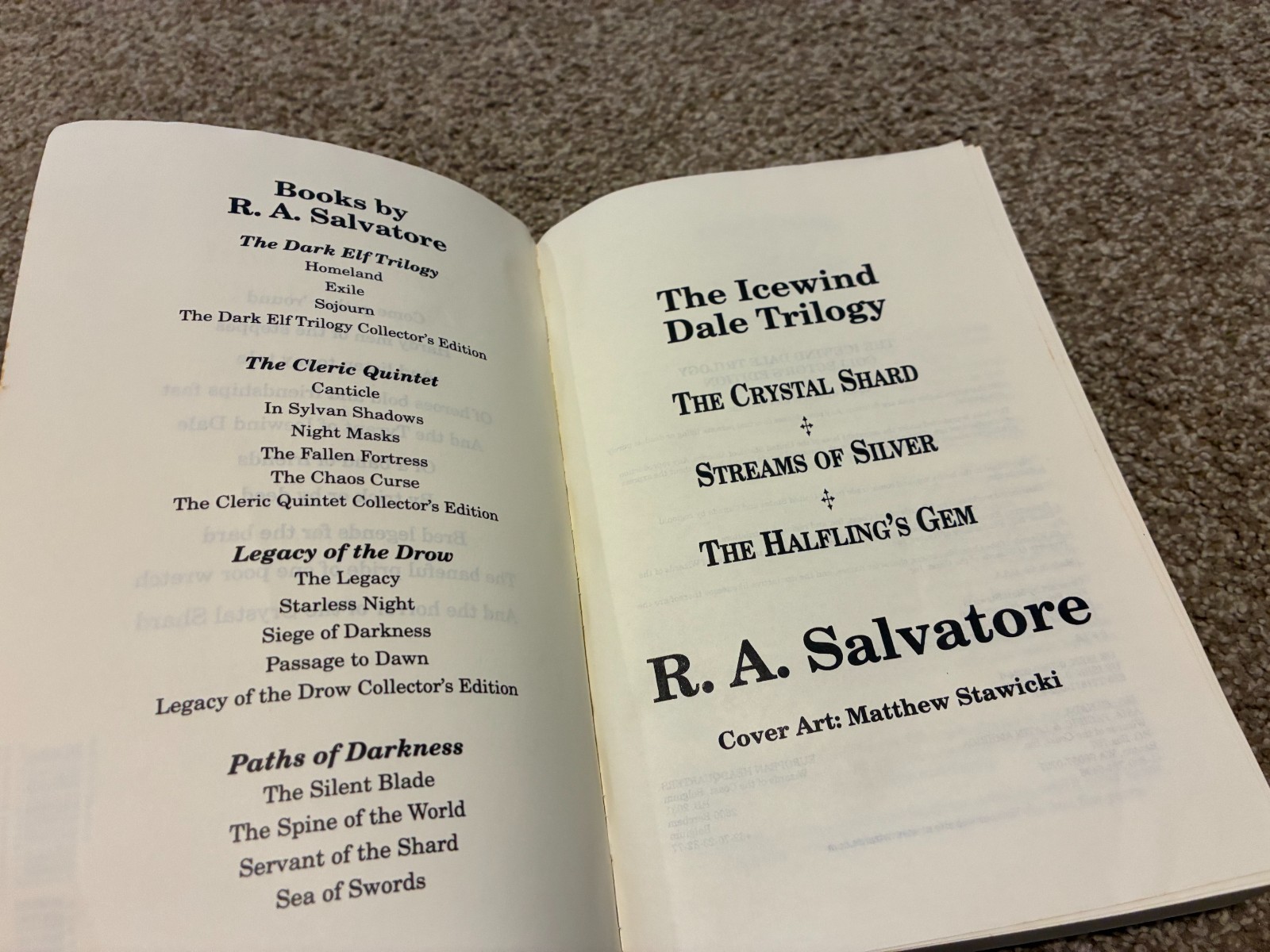 The Icewind Dale Trilogy: Collector’s Edition – R.A Salvatore – 2001 – RARE!
