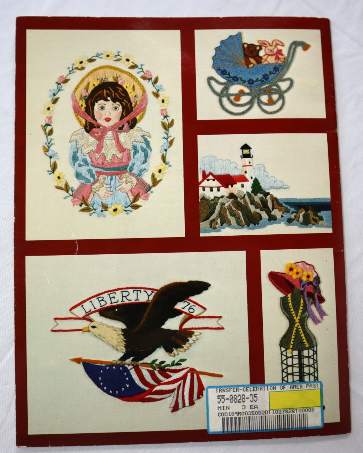 Iron On Transfers Craft Book Craftways Celebration America Times Past Vtg 1982