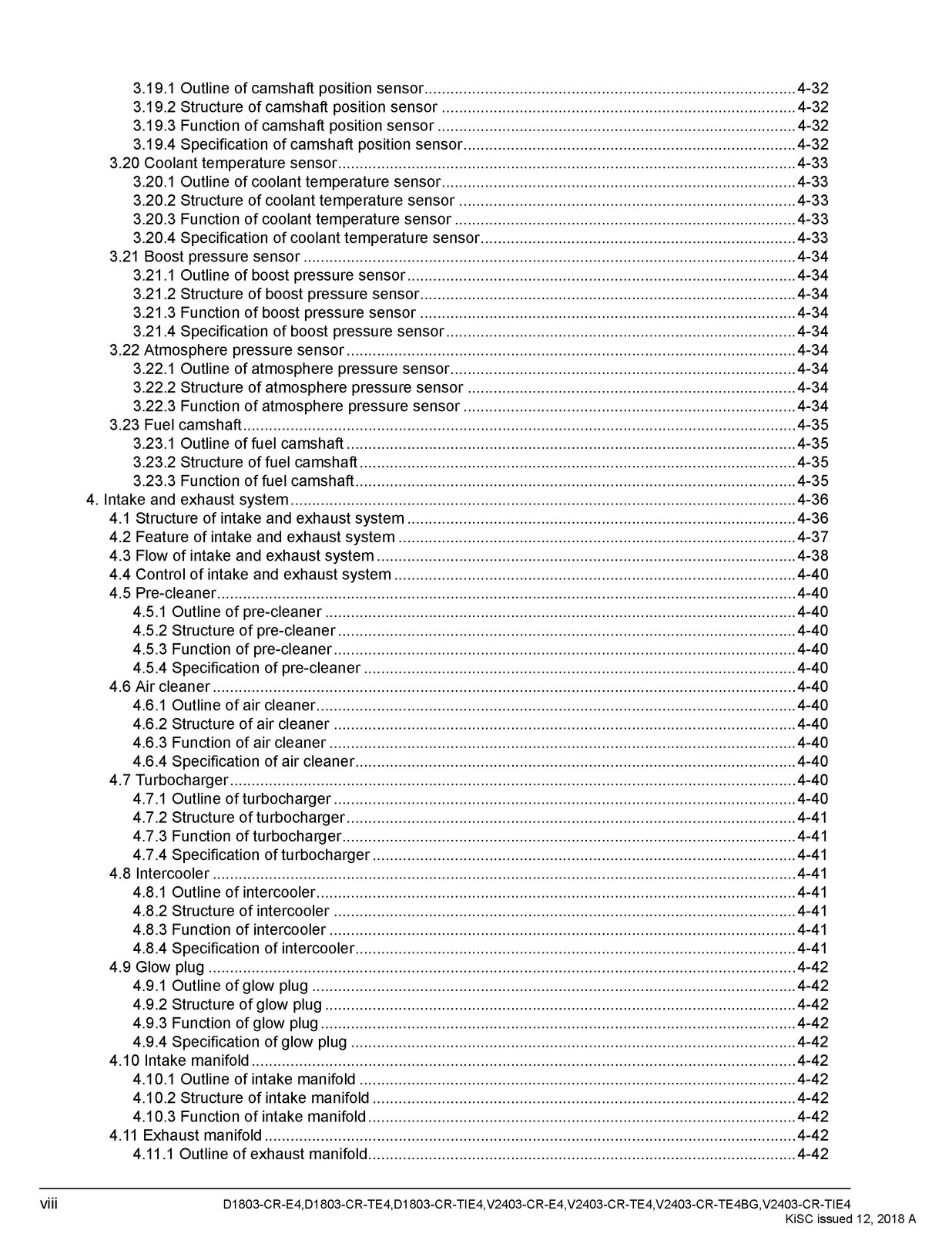 KUBOTA D1803-CR V2403-CR Diesel Engine Workshop Manual – SPIRAL BOUND – JACKET