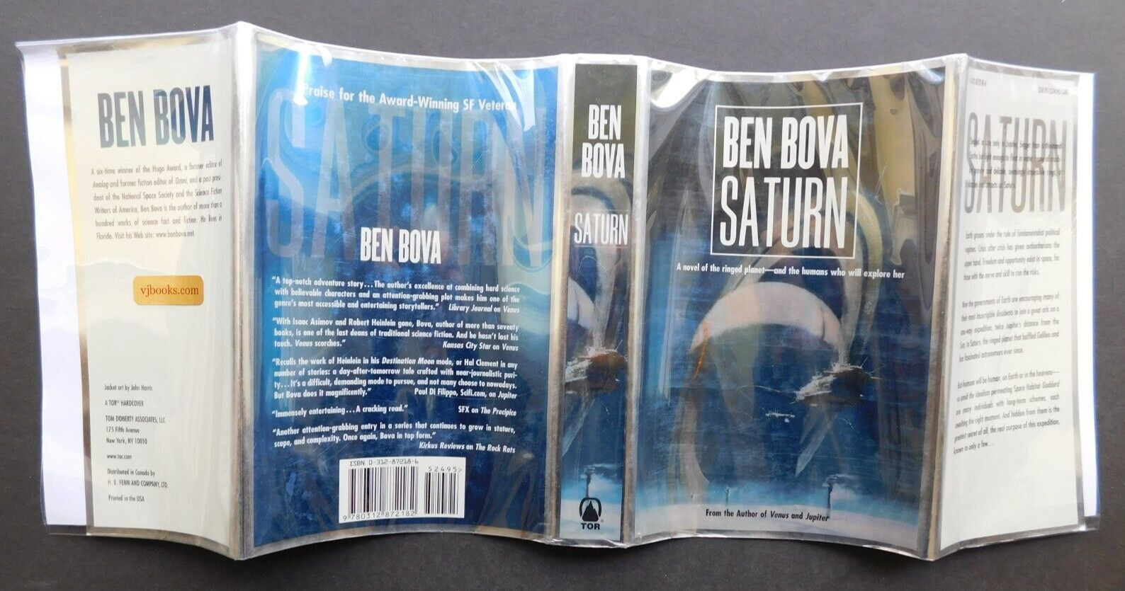 *SIGNED* BEN BOVA high grade 2003 collectible hardcover w/mylar SATURN 402 pages