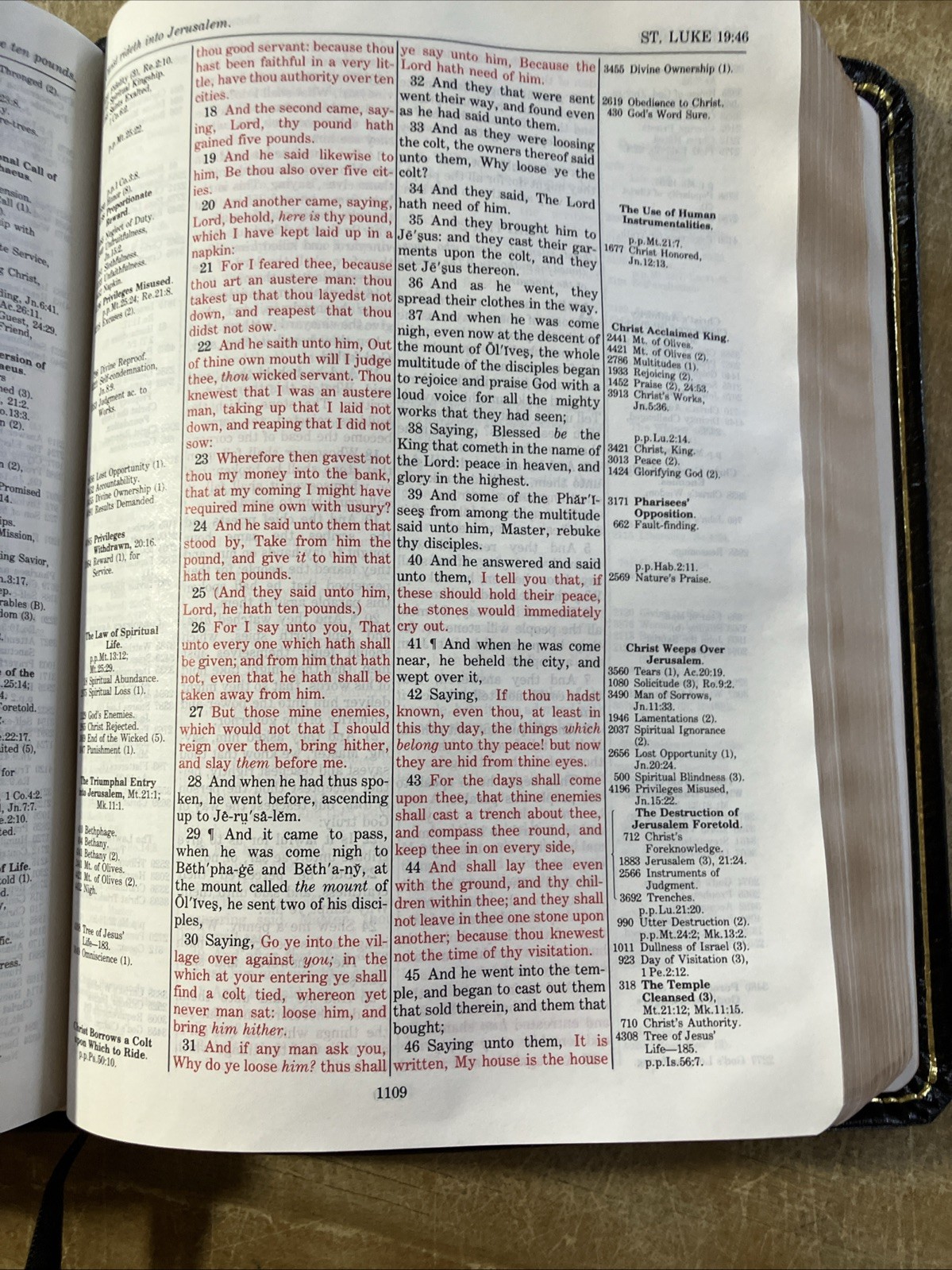 Rare 1988 Kirkbride Thompson Chain-Reference Bible KJV Handy Sz Genuine Leather