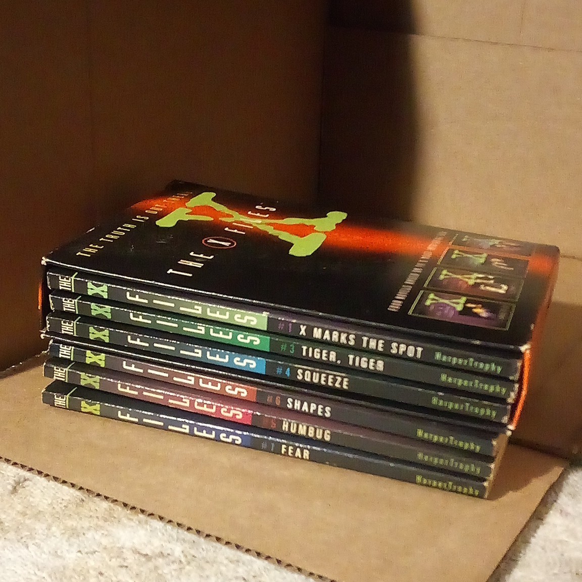 The X-Files HarperPrism Paperback Novel Lot 6: #1,3,4,5,6,7 (1990s)