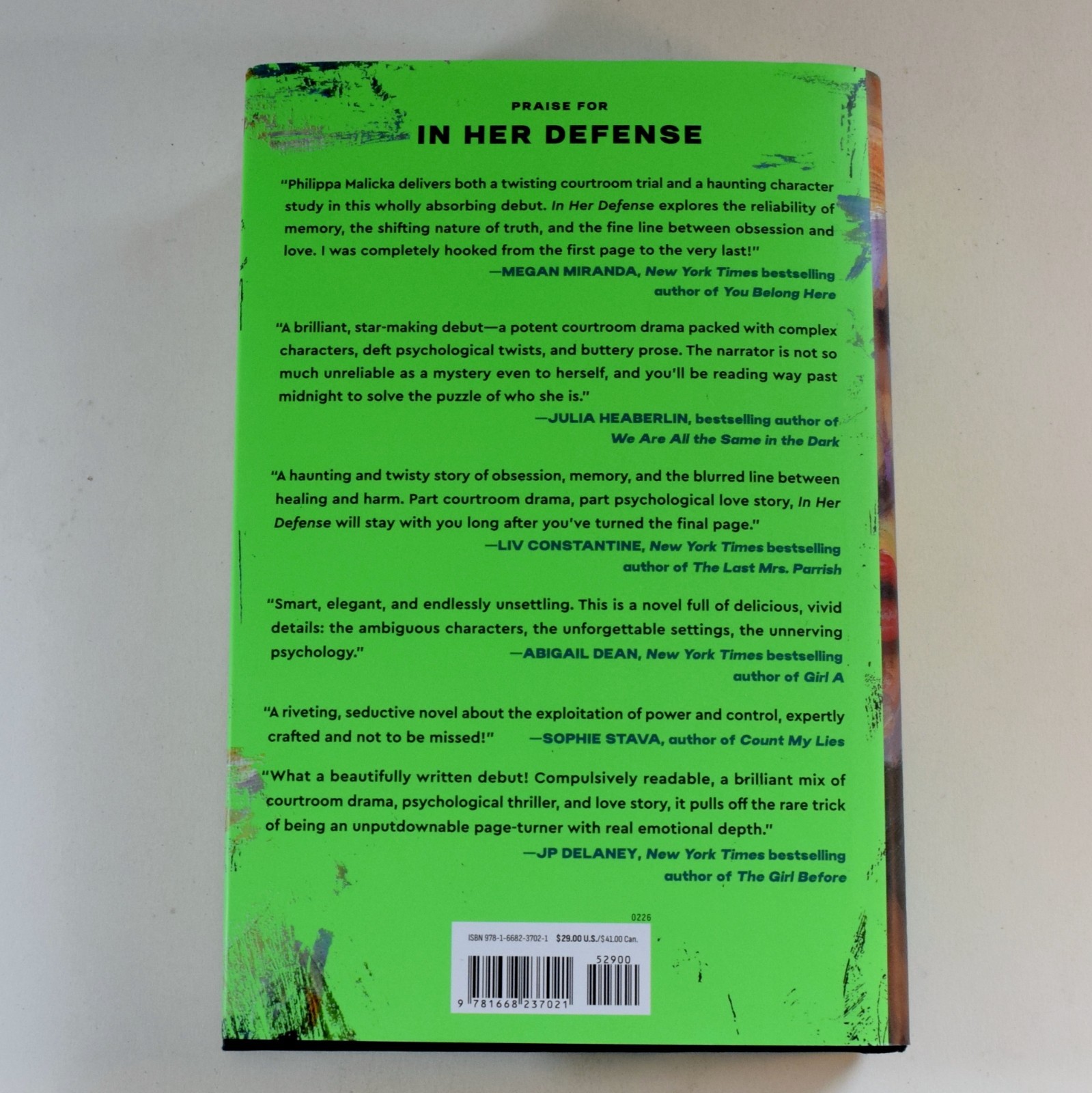 In Her Defense by Philippa Malicka NEW Hardcover/Dust Jacket Reese’s Book Club
