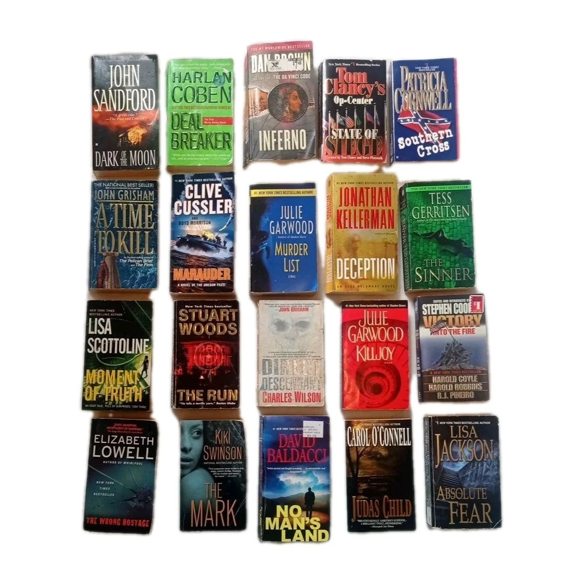 Lot of 9 Paperback Thrillers – Popular Bestseller Mix