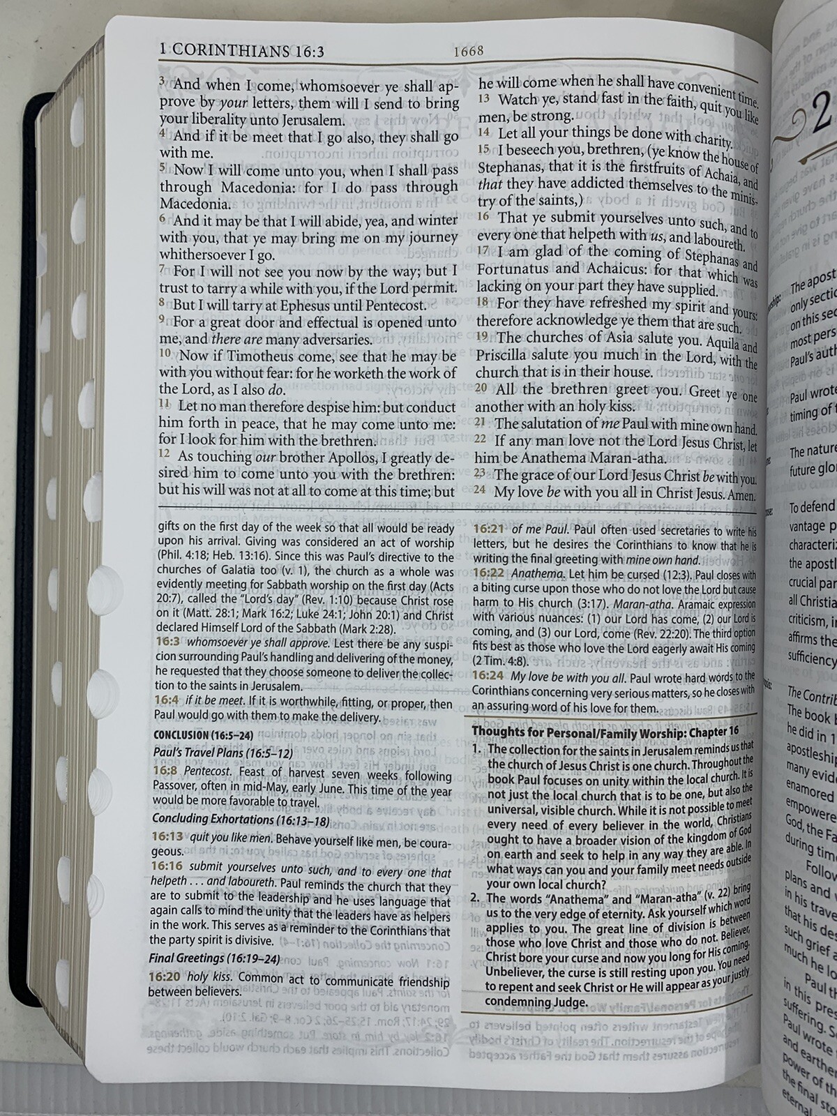 KJV Large Print Study Bible Two-Tone Black/Burgundy Full Grain Leather INDEX 11P