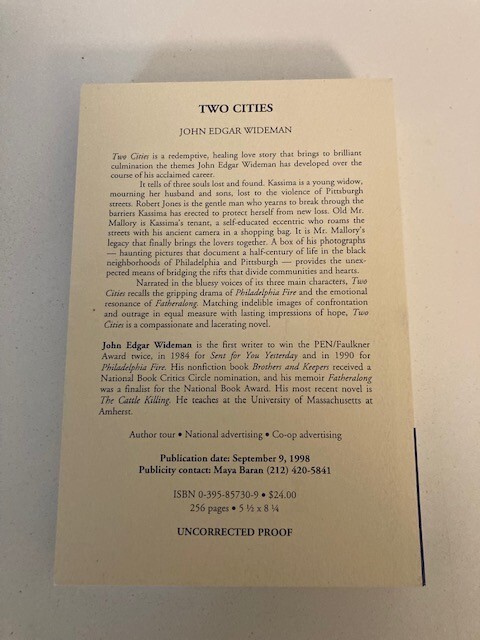 John Edgar Wideman Lot: Two Cities & The Cattle Killing Advance ARCs