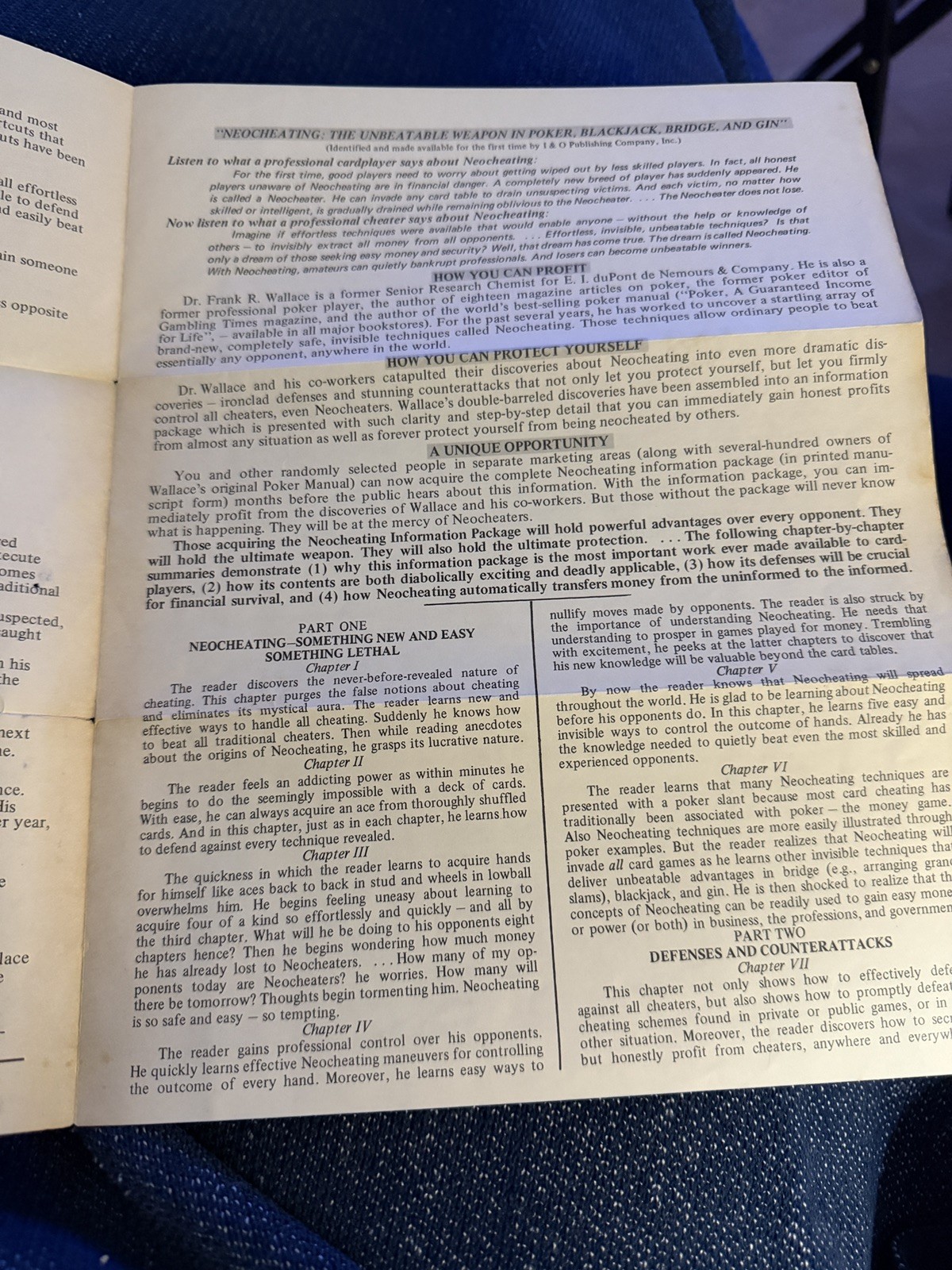 1st EDITION Neocheating Manuscript Book AND RARE Pamphlet by Frank R. Wallace