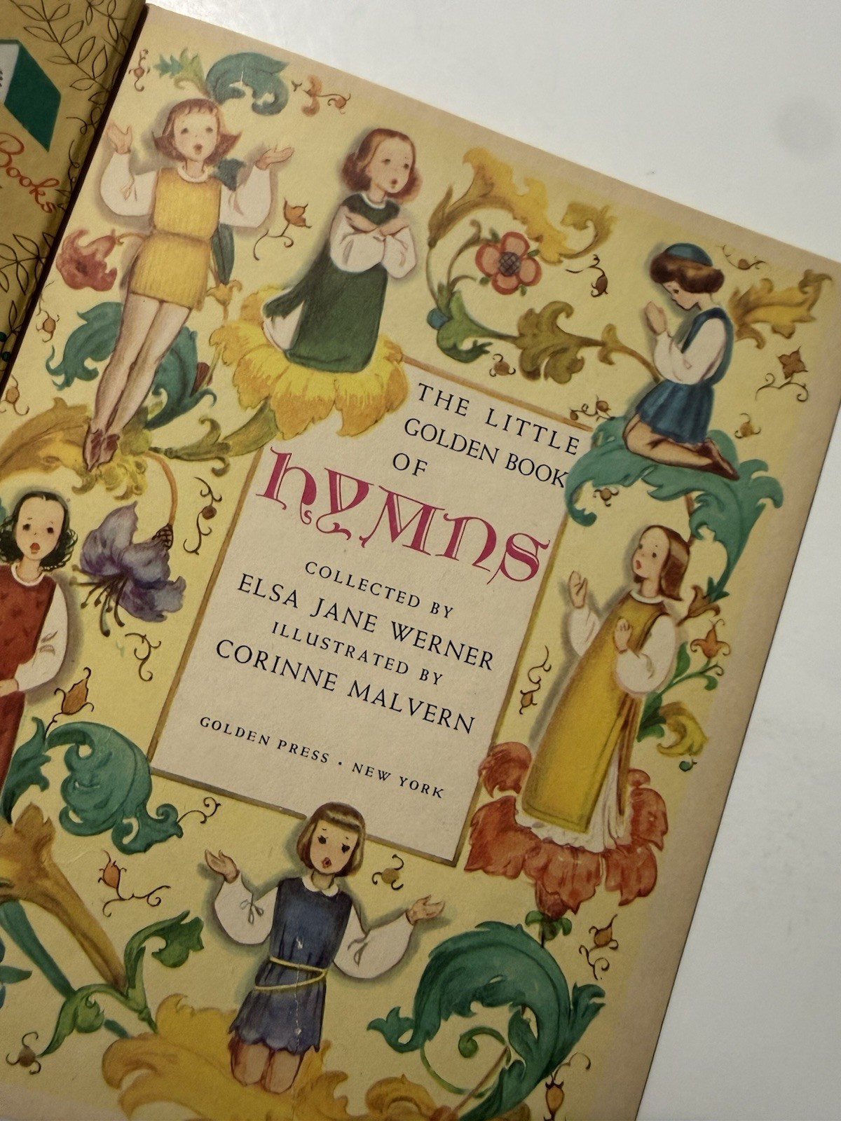 Hymns Elsa Jane Werner Little Golden Book Vintage 1947