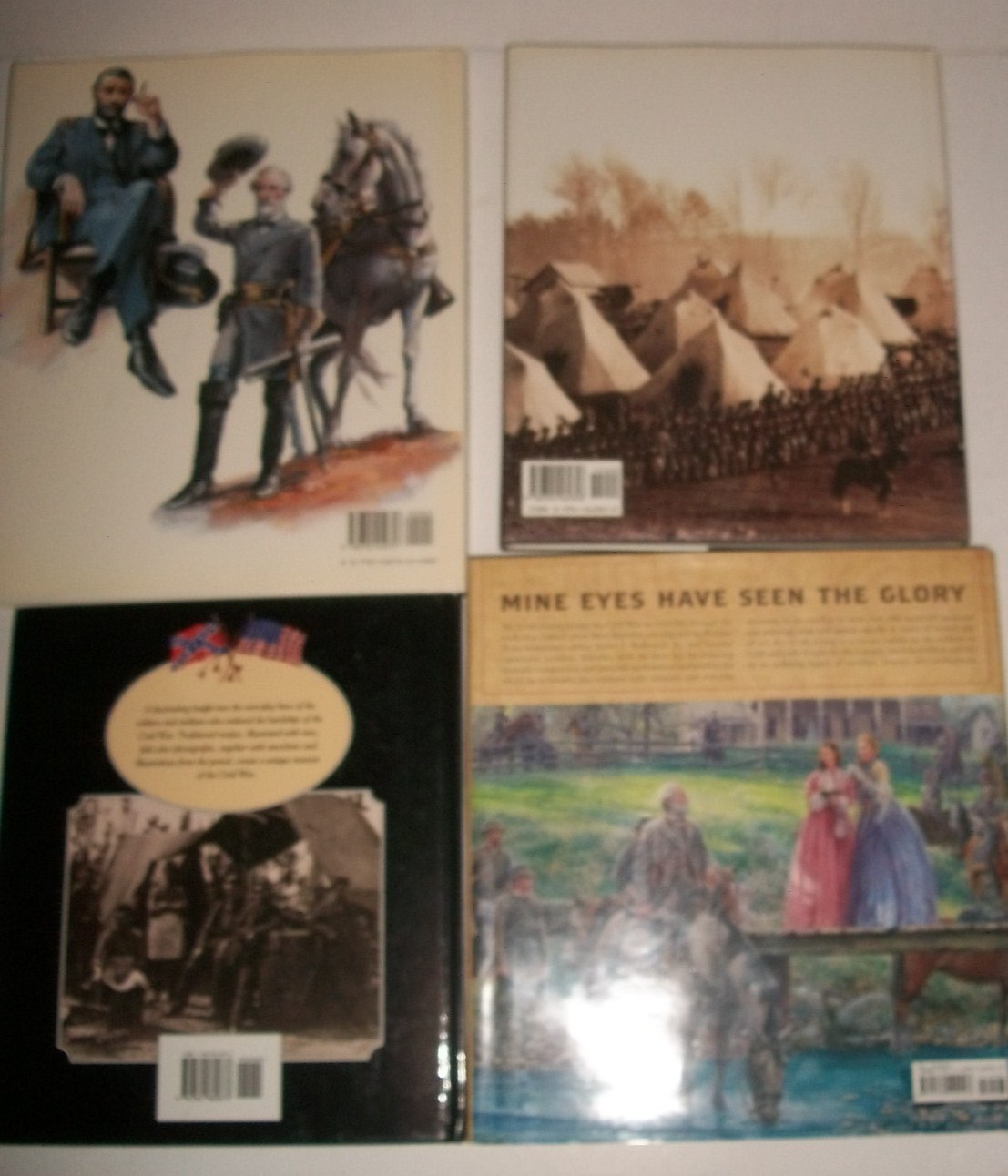 Civil War 1861-1865 lot of 4 hardcovers Uniforms Ken Burns Kunstler art HCDJ EXV