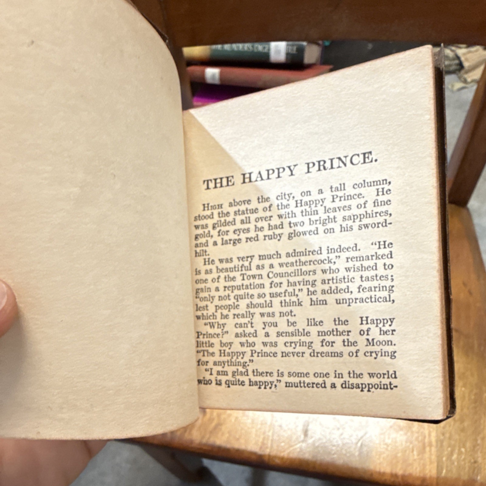 Antique Little Leather Library Oscar Wilde The Happy Prince Miniature Book