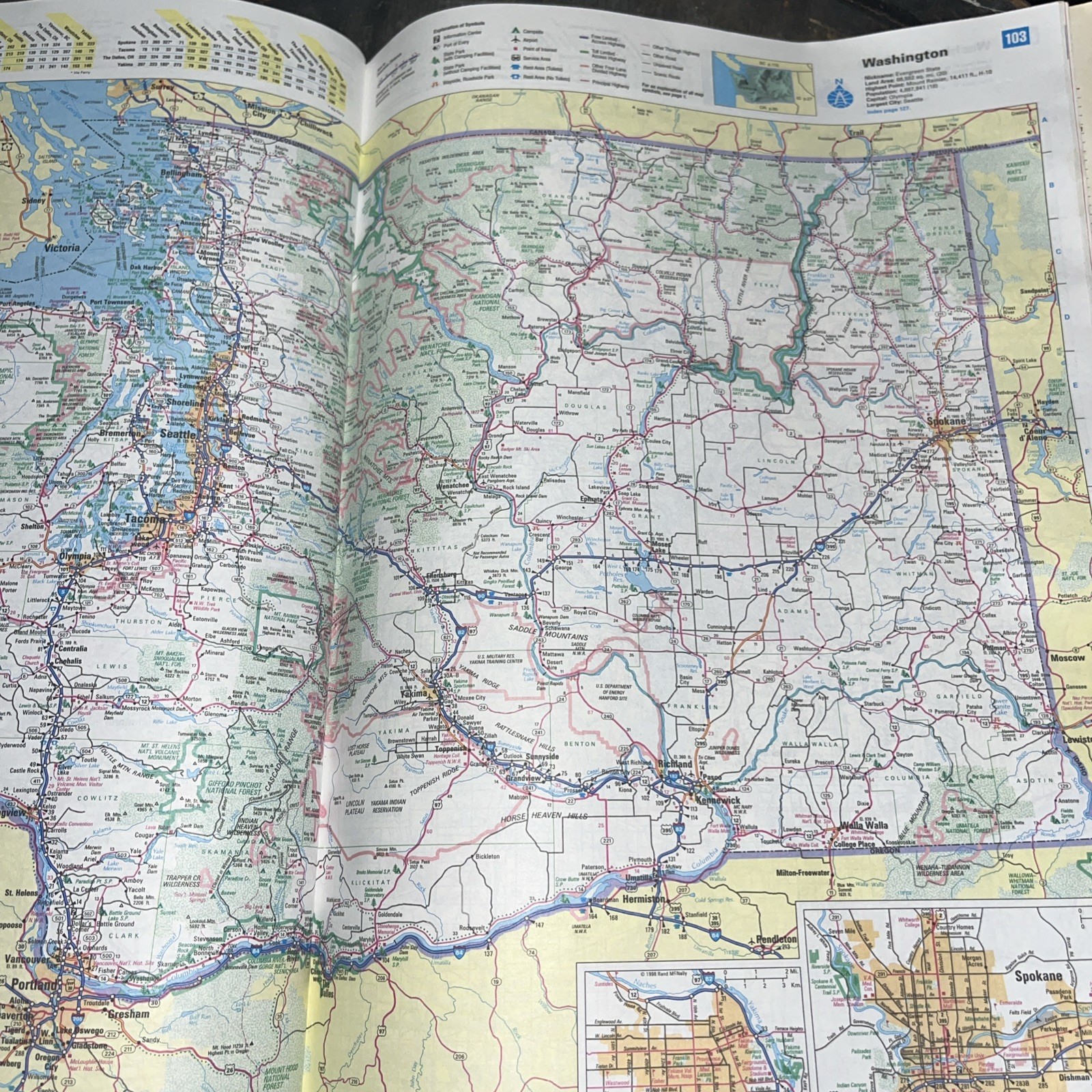 Rand McNally Road Atlas 1998: United States, Canada, Mexico, Good Condition