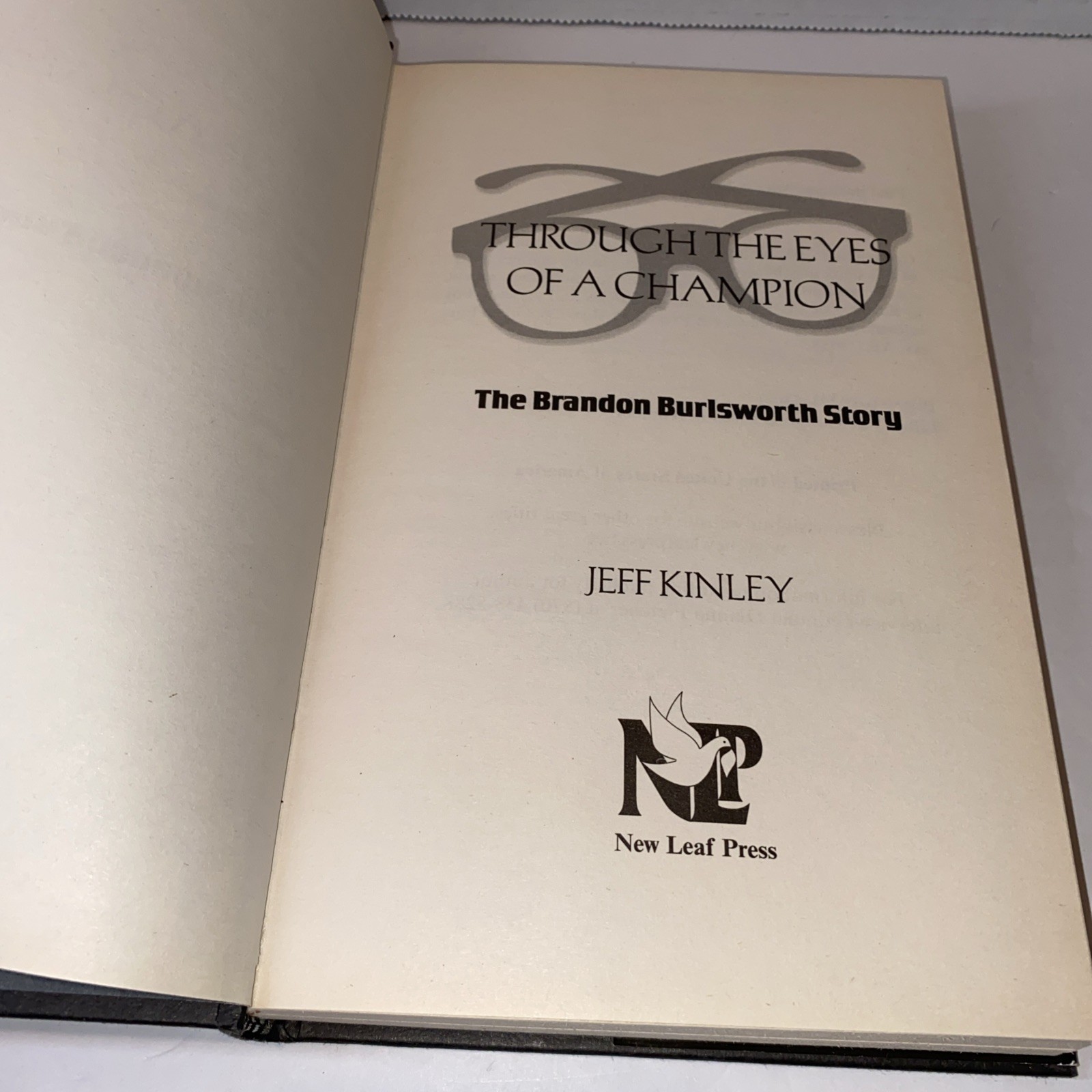 Through the Eyes of a Champion The Brandon Burlsworth Story Jeff Kinley 1st ed.