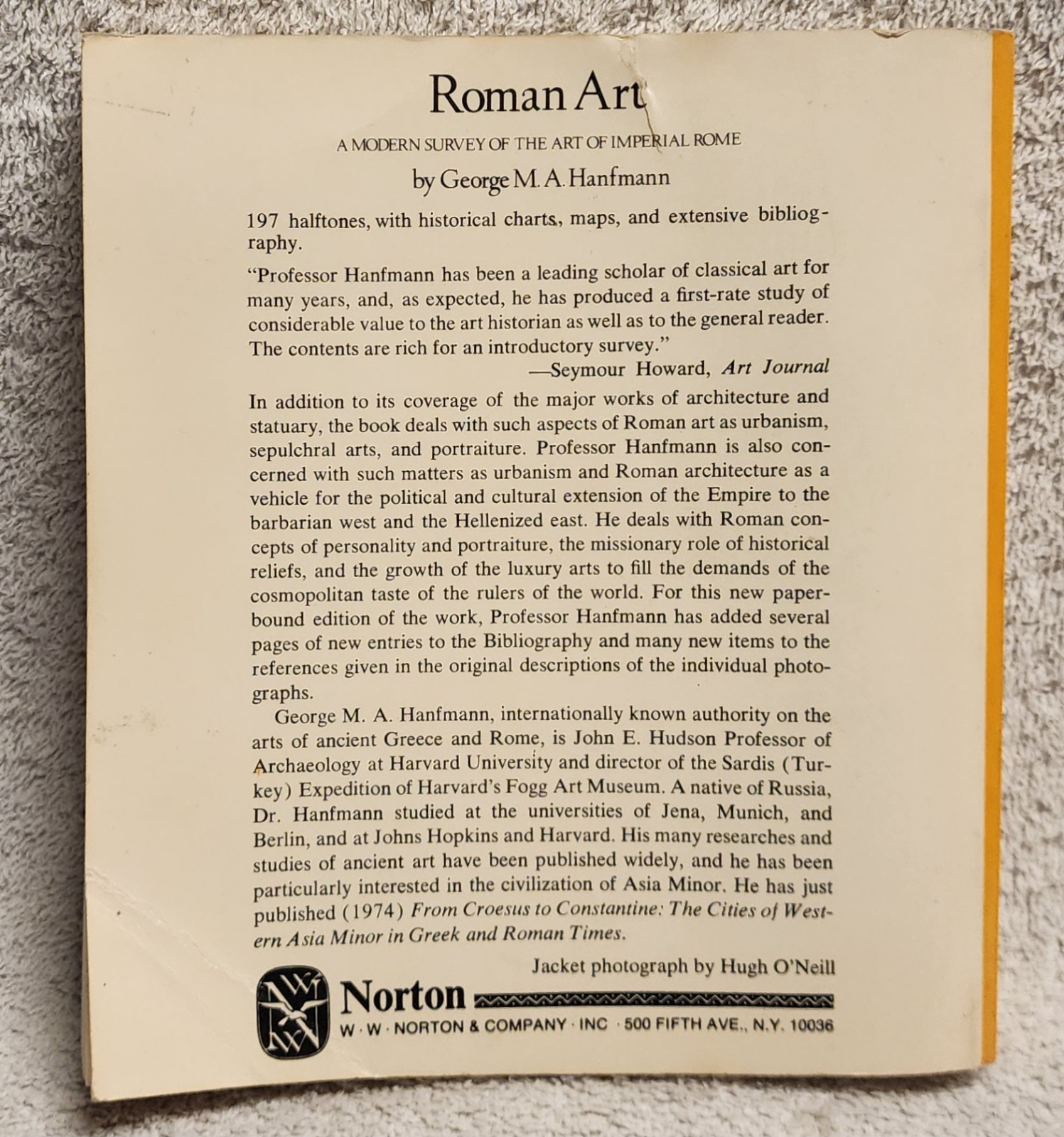 Roman Art Modern Survey of the Art of Imperial Rome George M Hanfmann Paperback