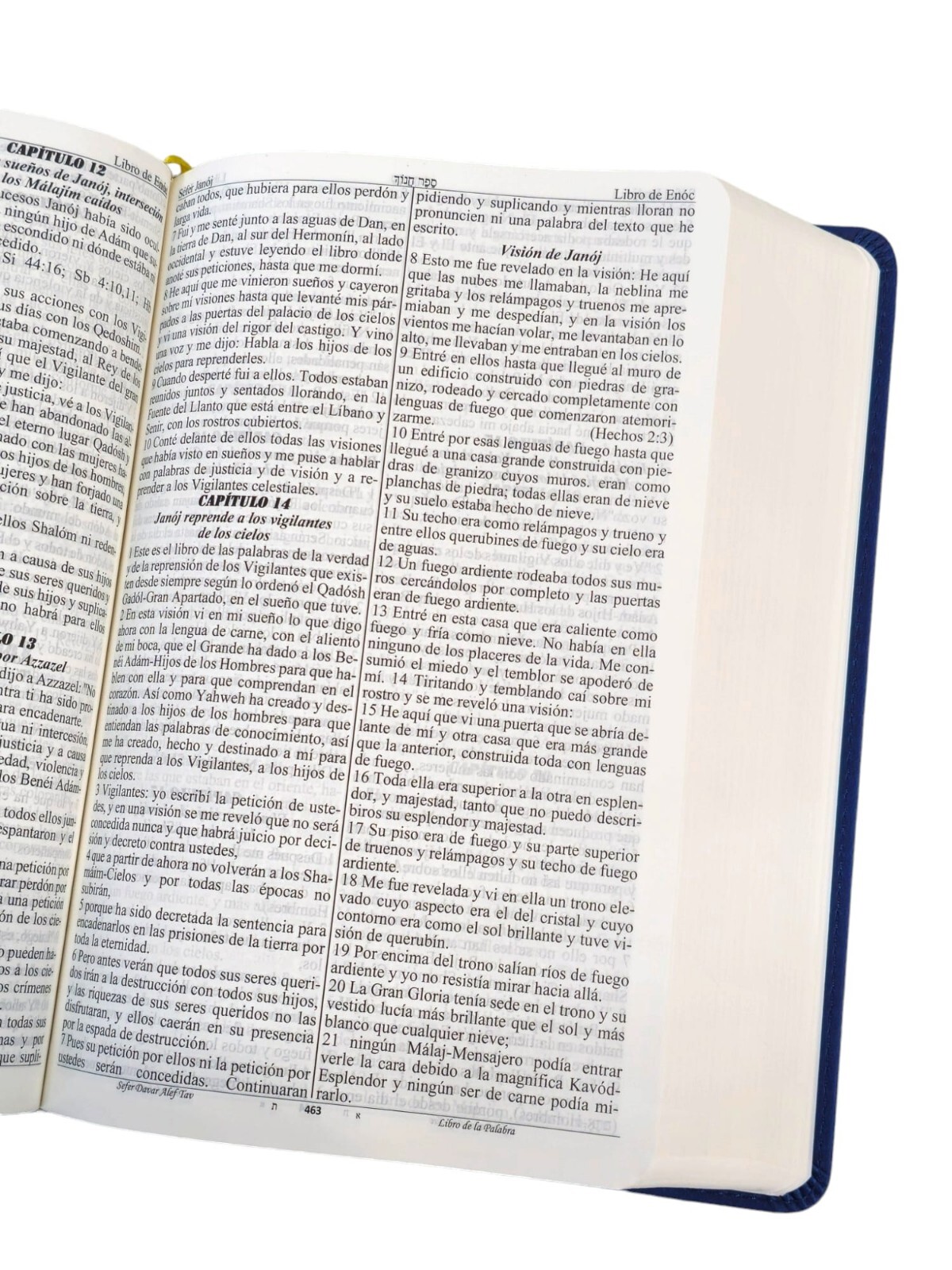Escrituras Sefer Davar Biblia Edición Español Piel Azul Salmos Español Y Hebreo