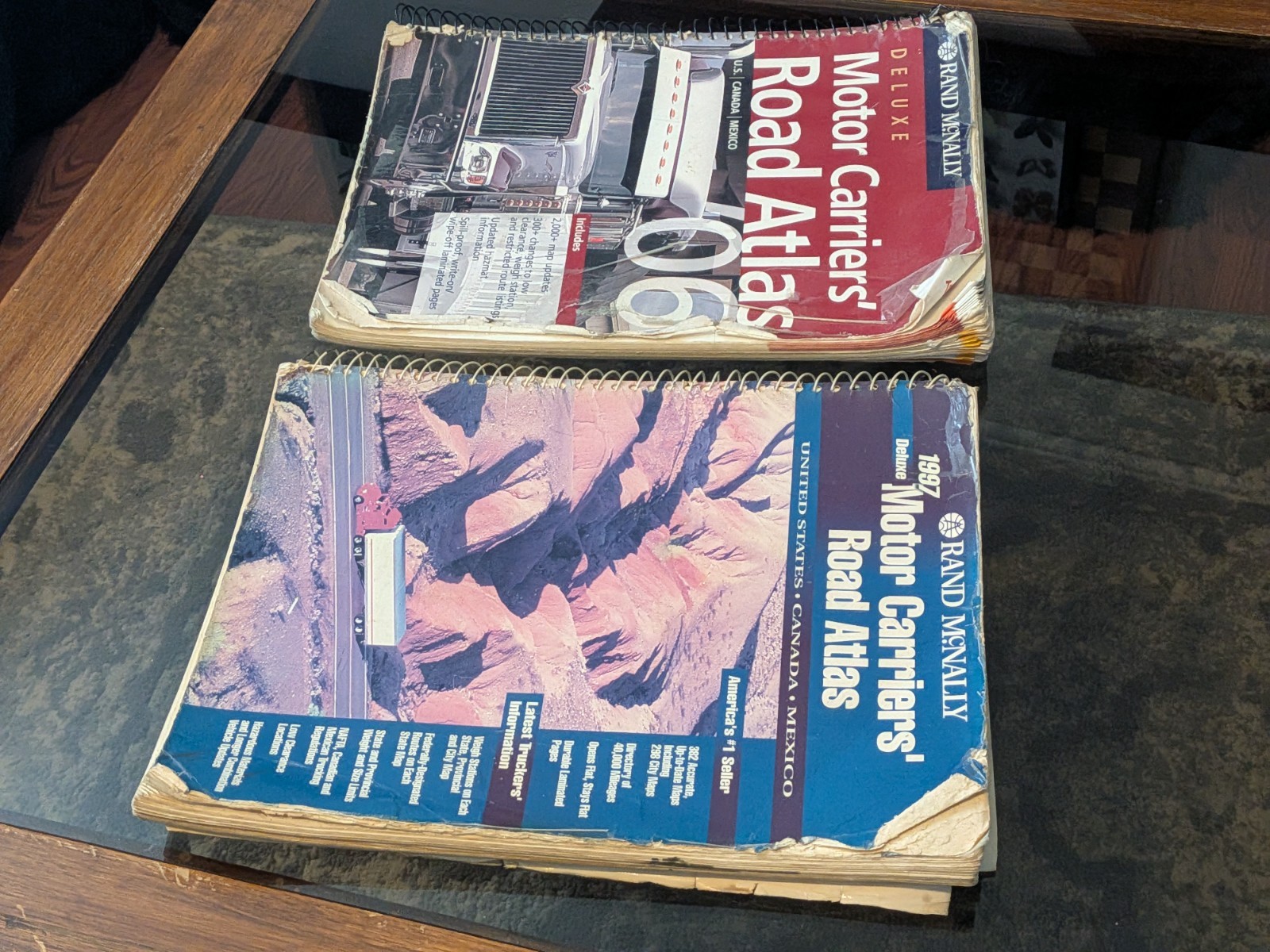 2x LOT Rand McNally 97 + 06 Deluxe Motor Carriers‘ Truckers Road Atlas US/Canada