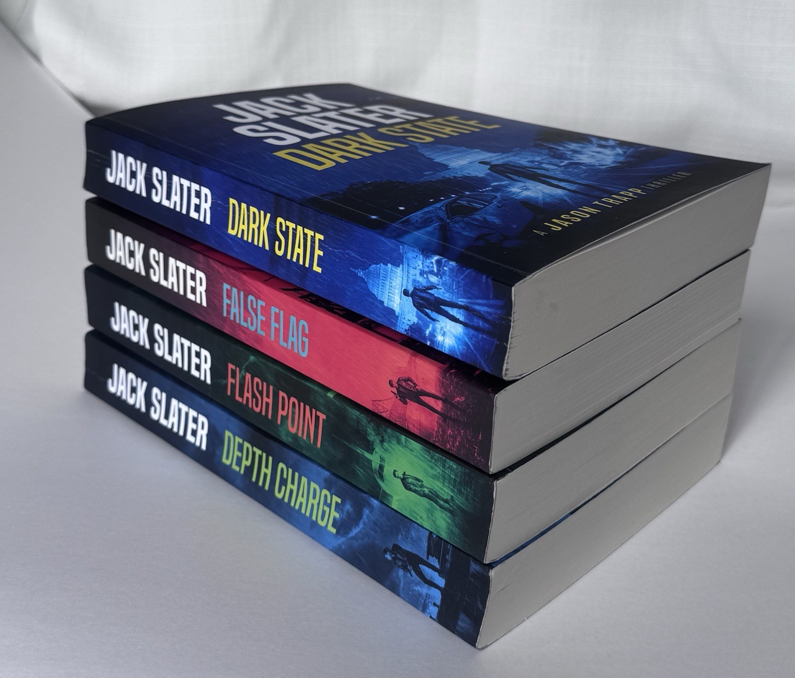 Jason Trapp Books 1-4 Bundle Dark State False Flag Thriller Series Like New Set
