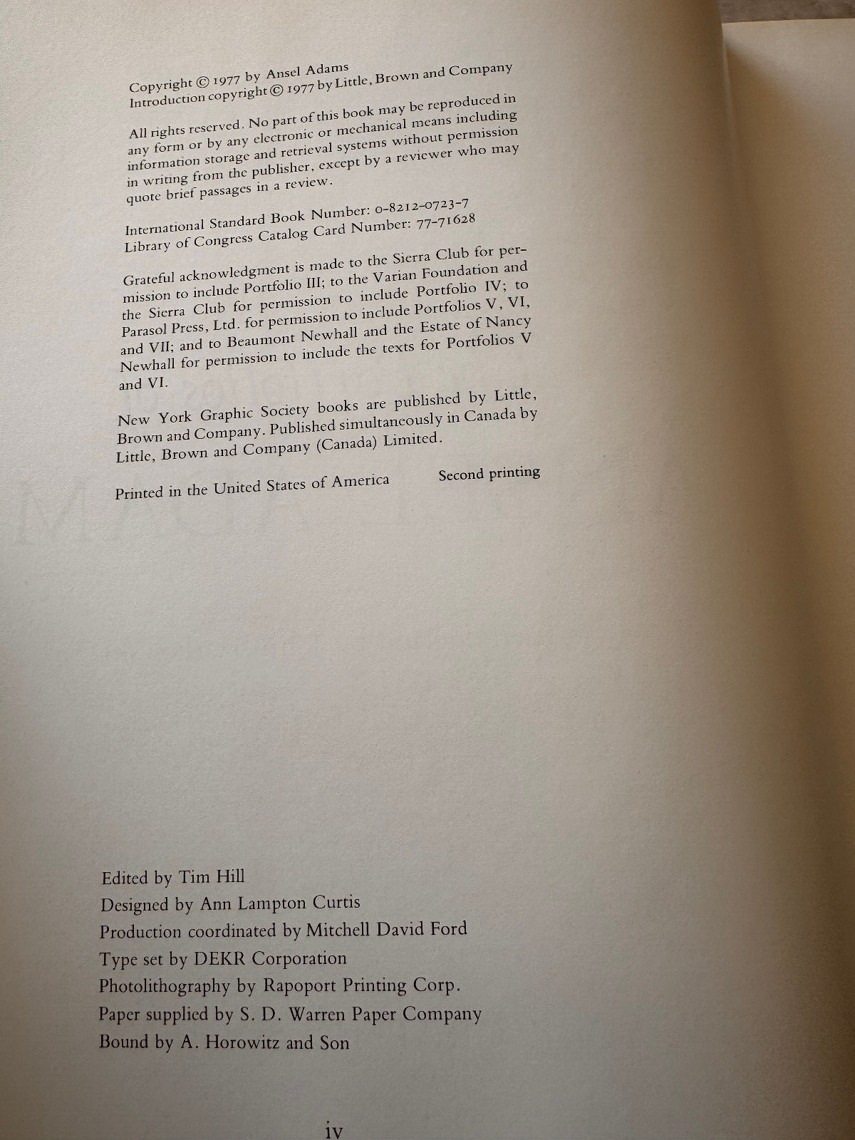 THE PORTFOLIOS OF ANSEL ADAMS