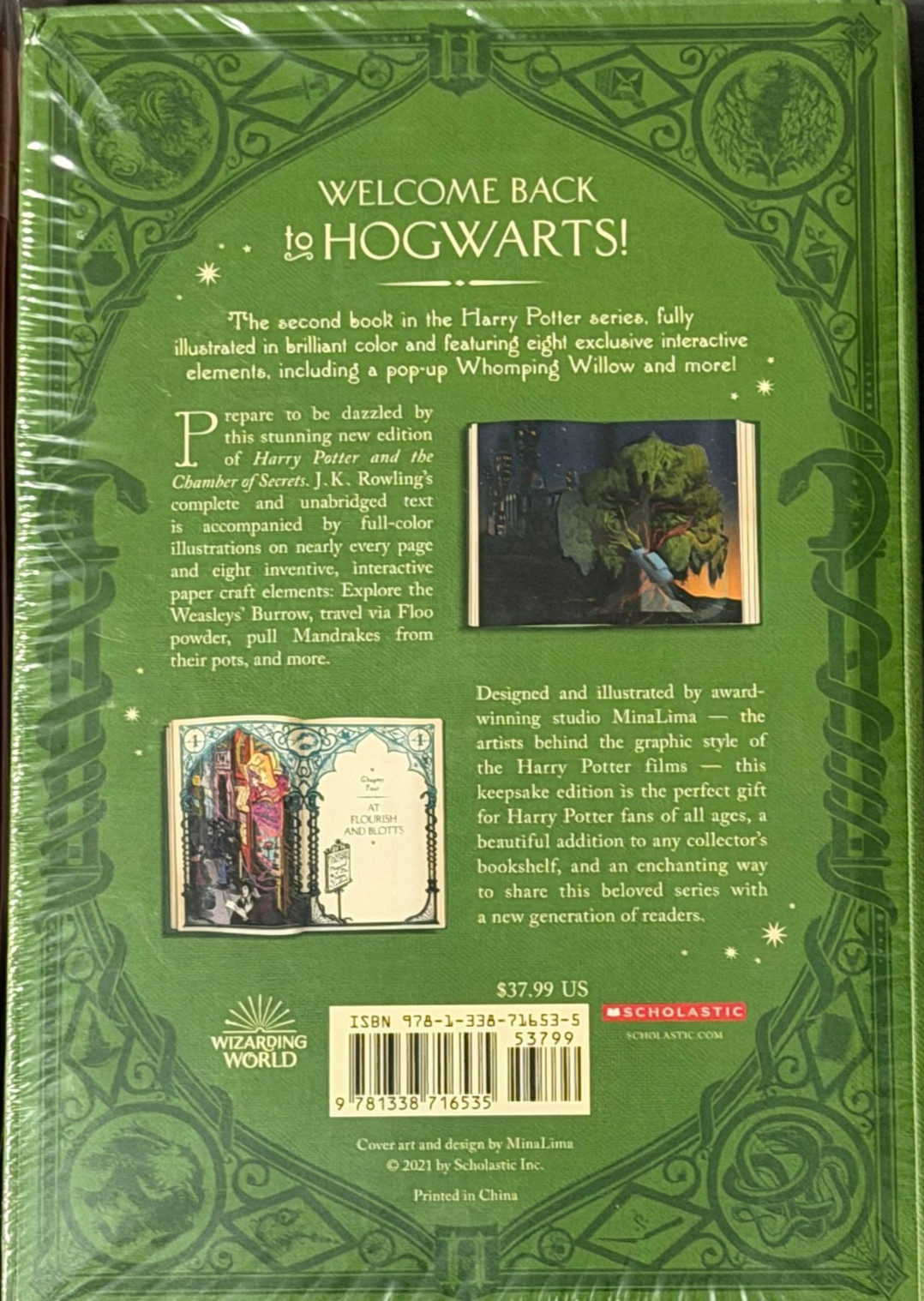 Harry Potter MinaLima Interactive (1-4) by J.K. Rowling: 4 Book Set NEW LOT
