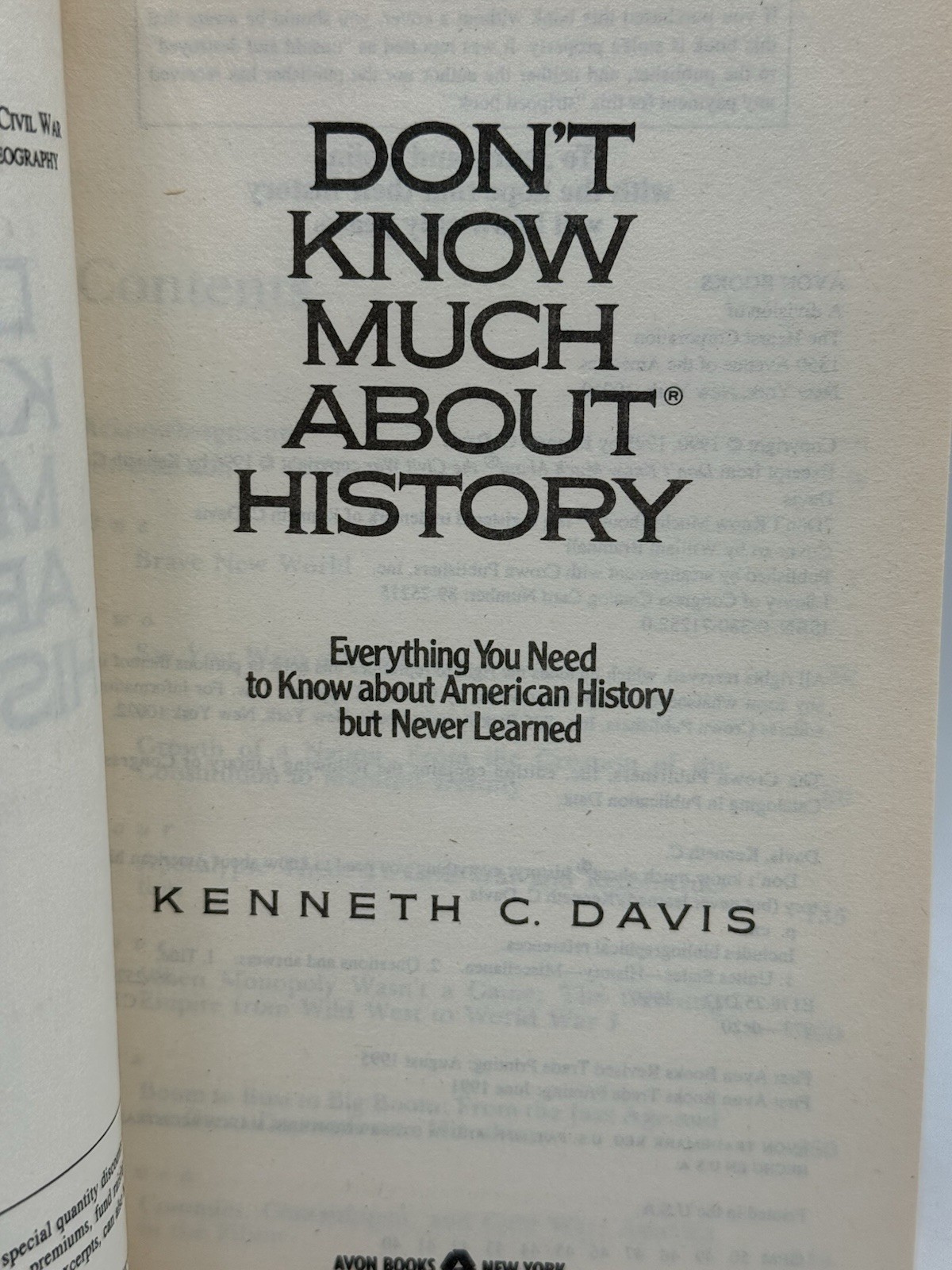 Don’t Know Much About History: Everything You Need To Know…by Kenneth C Davis