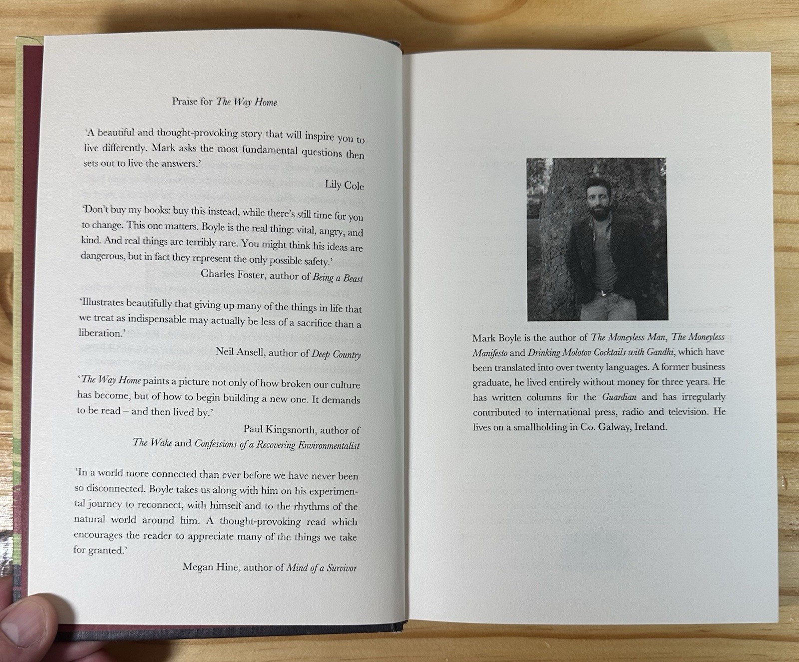 THE WAY HOME: TALES FROM A LIFE WITHOUT TECHNOLOGY By Mark Boyle – Hardcover