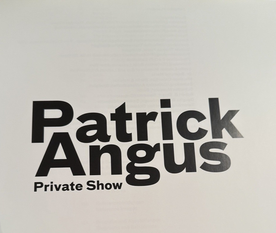 PATRICK ANGUS (1953-1992) PRIVATE SHOW 2017 KUNST MUSEUM STUTTGART HARDCOVER