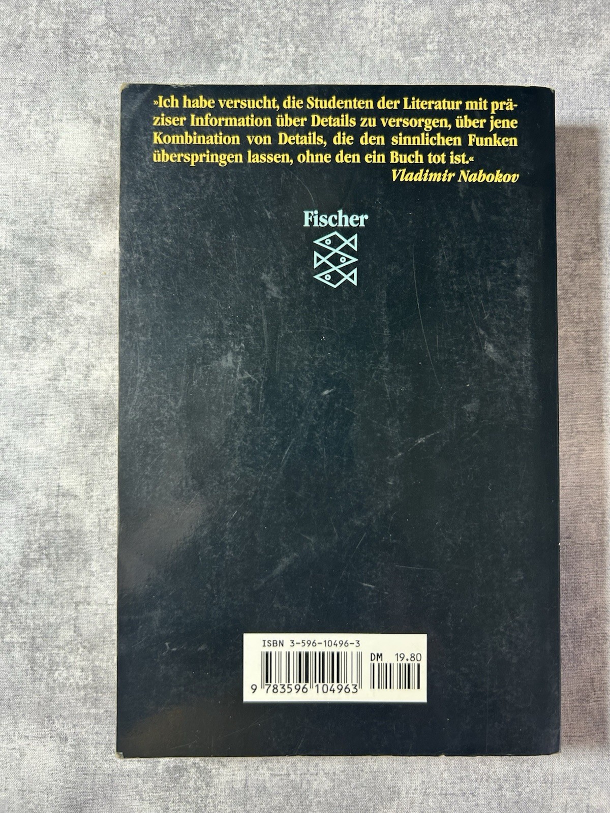 Vladimir Nabokov –Die Kunst des Lesens (1991) Fischer TB, Russische Meisterwerke