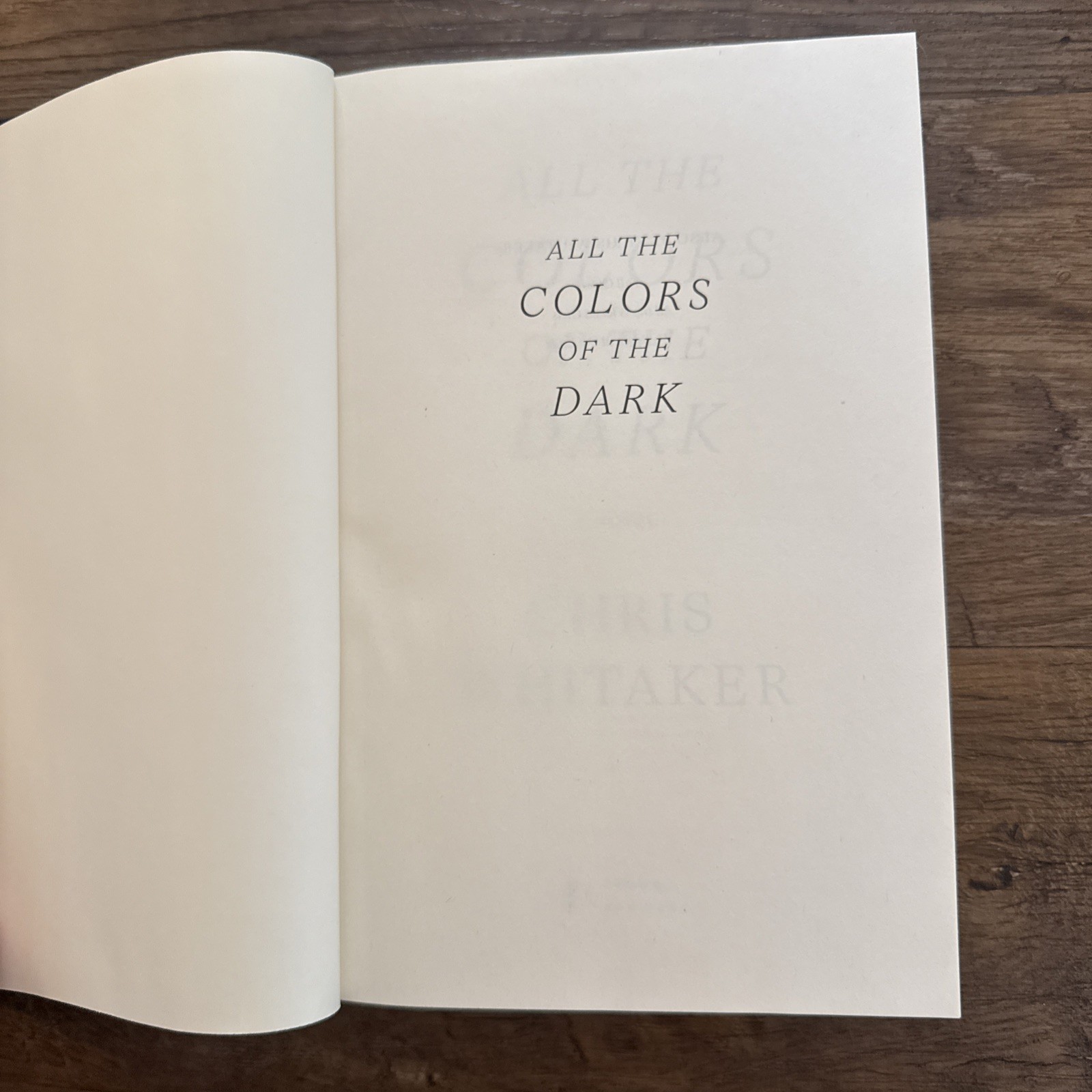All the Colors of the Dark – LIKE NEW
