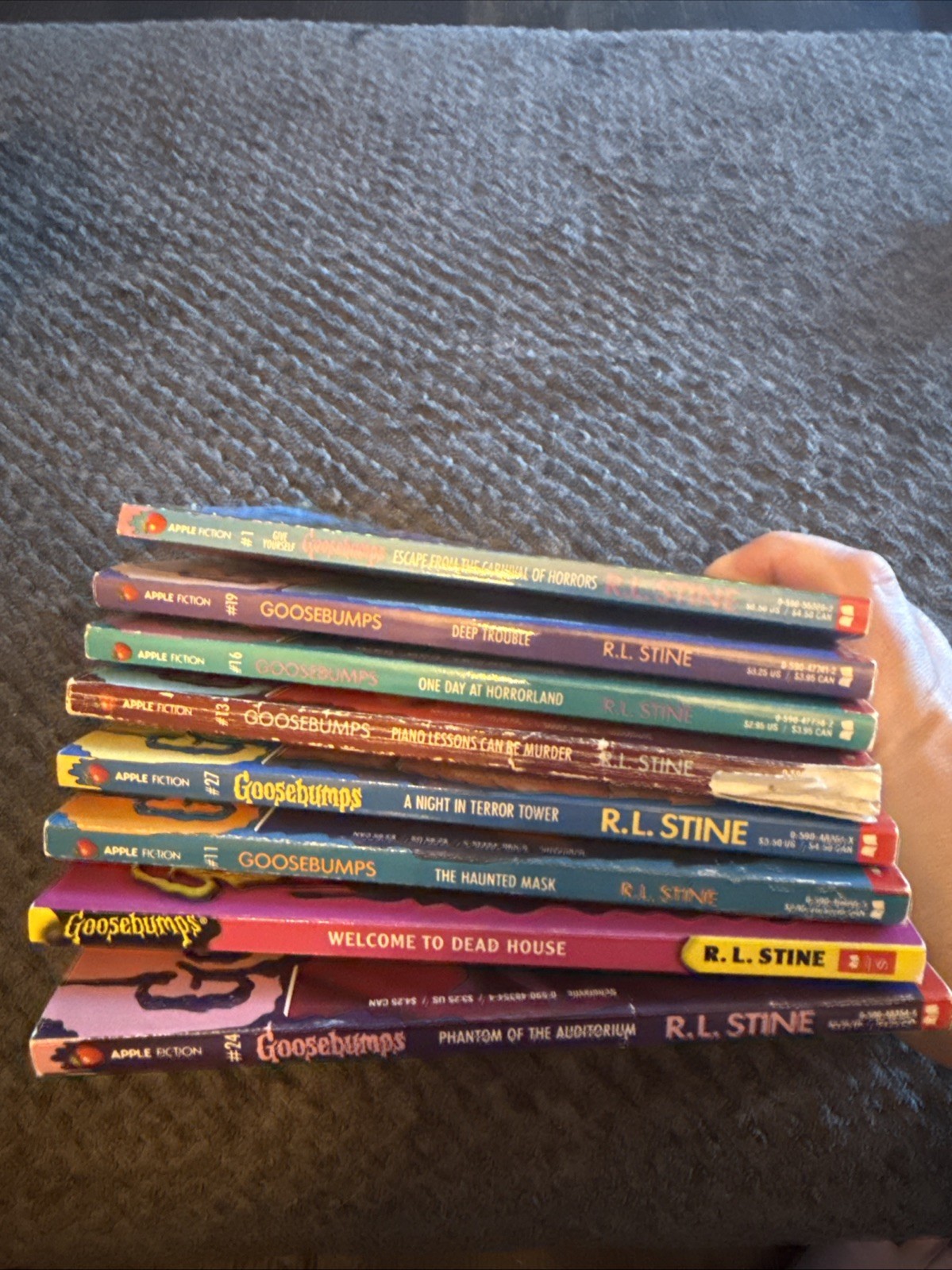 Lot of 8 Vintage Goosebumps Books R.L. Stine 90s Scholastic Paperbacks Retro Lot